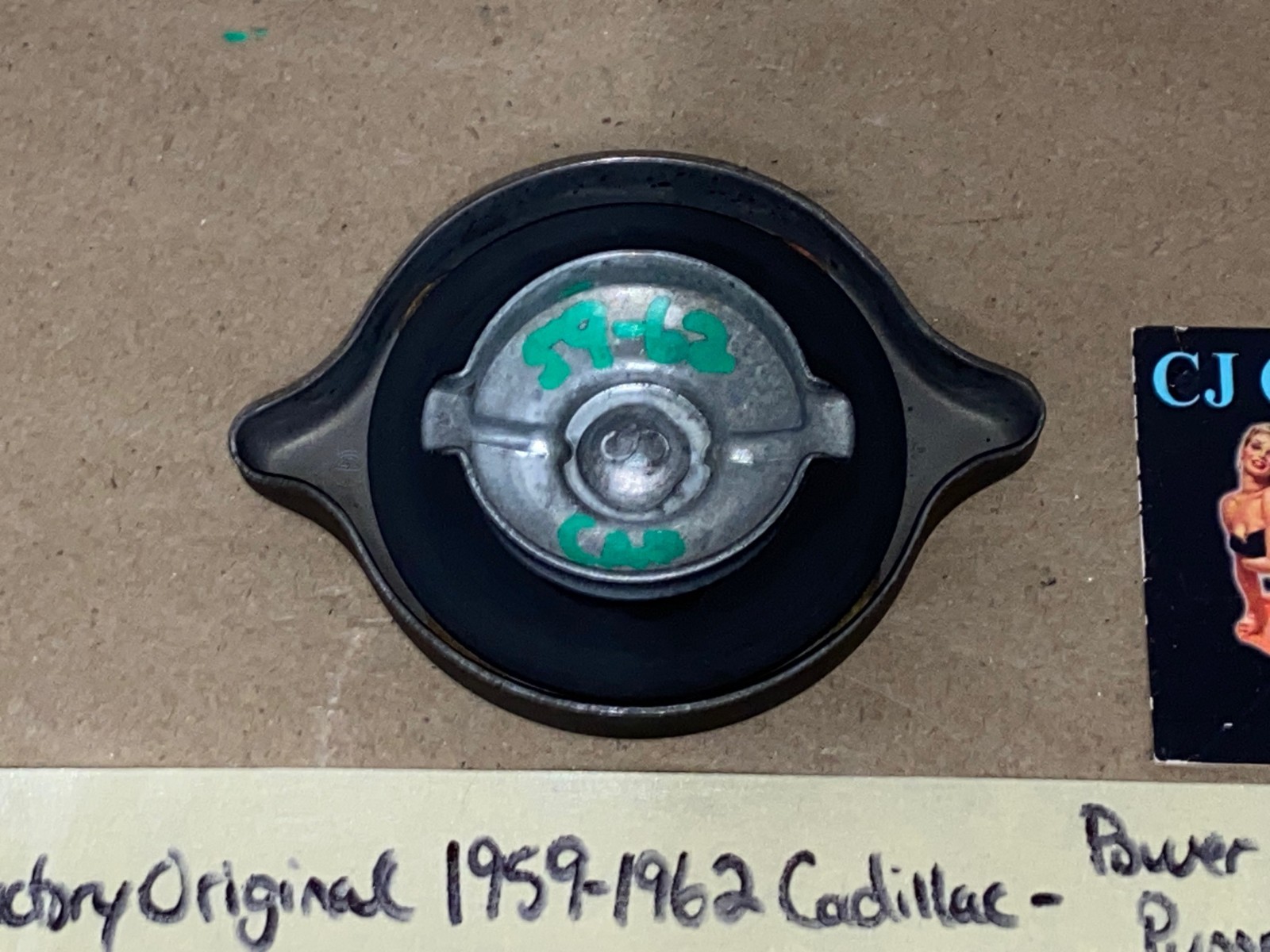Factory Original 1959 1960 1961 1962 Cadillac Deville Eldorado Fleetwood POWER STEERING PUMP CAP LID #5688537 - Image 9