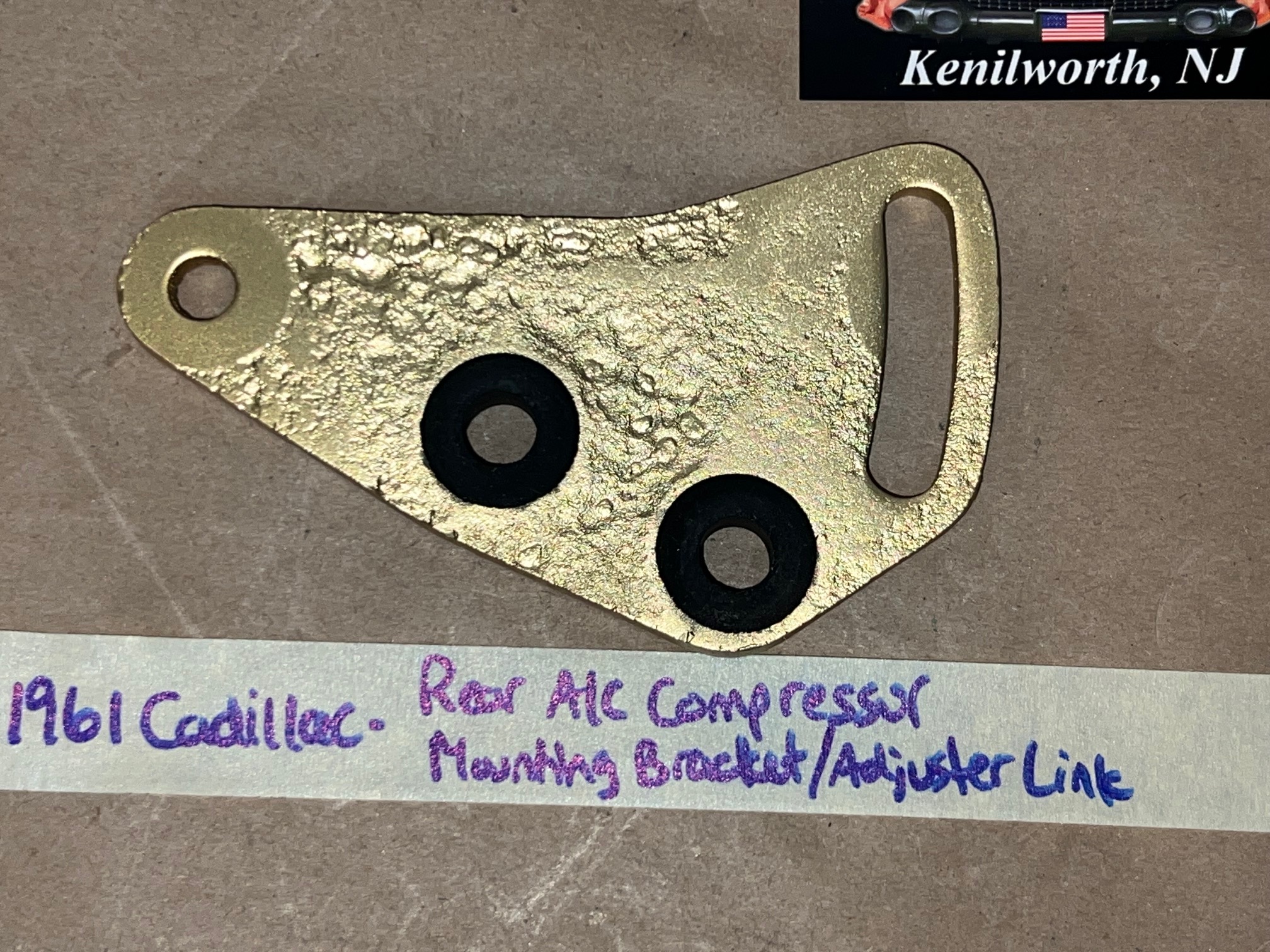 OEM 1961 Cadillac Deville Eldorado Fleetwood REAR A/C COMPRESSOR MOUNTING BRACKET ADJUSTER LINK #1475907 - Image 6