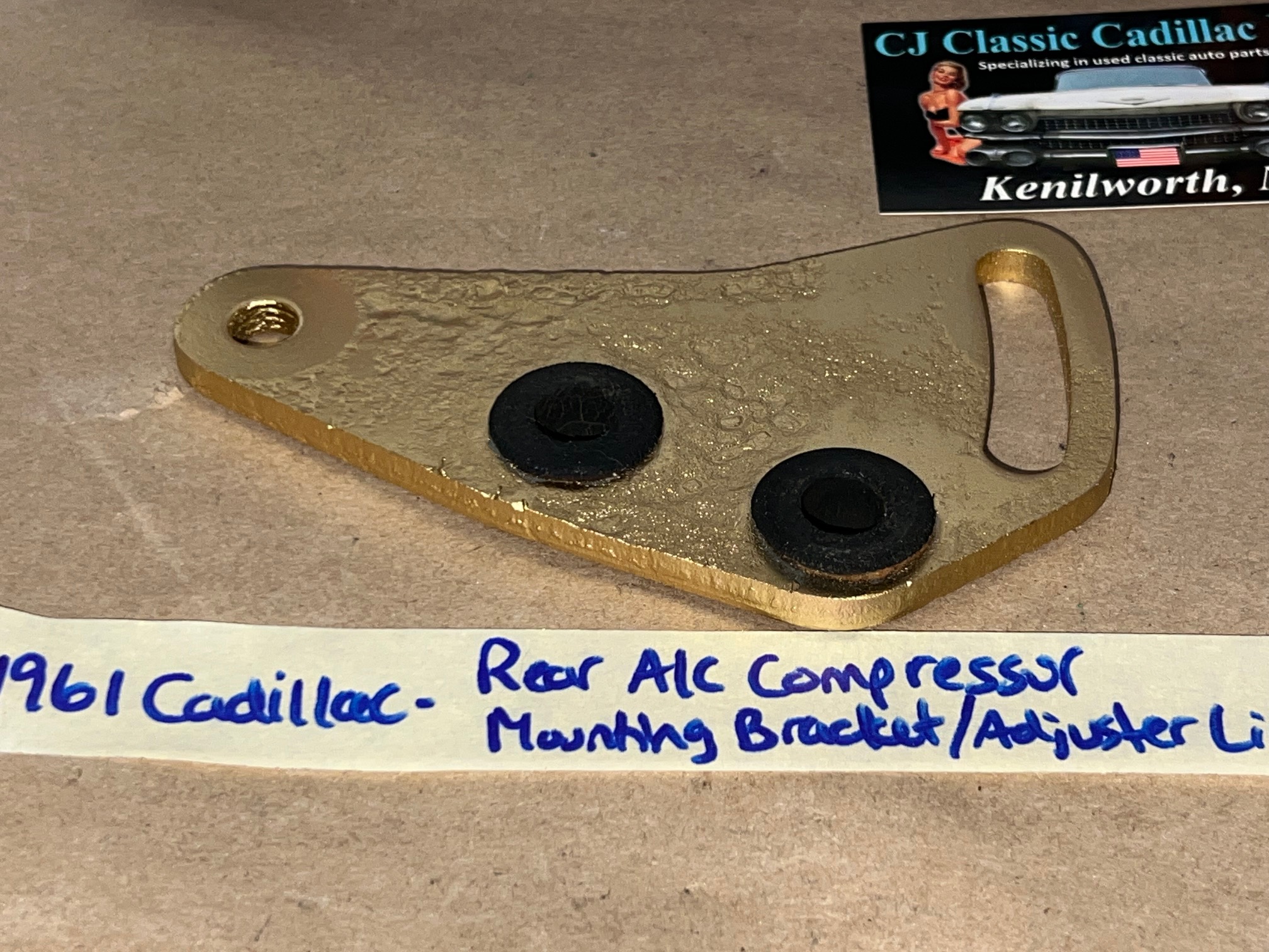 OEM 1961 Cadillac Deville Eldorado Fleetwood REAR A/C COMPRESSOR MOUNTING BRACKET ADJUSTER LINK #1475907 - Image 7