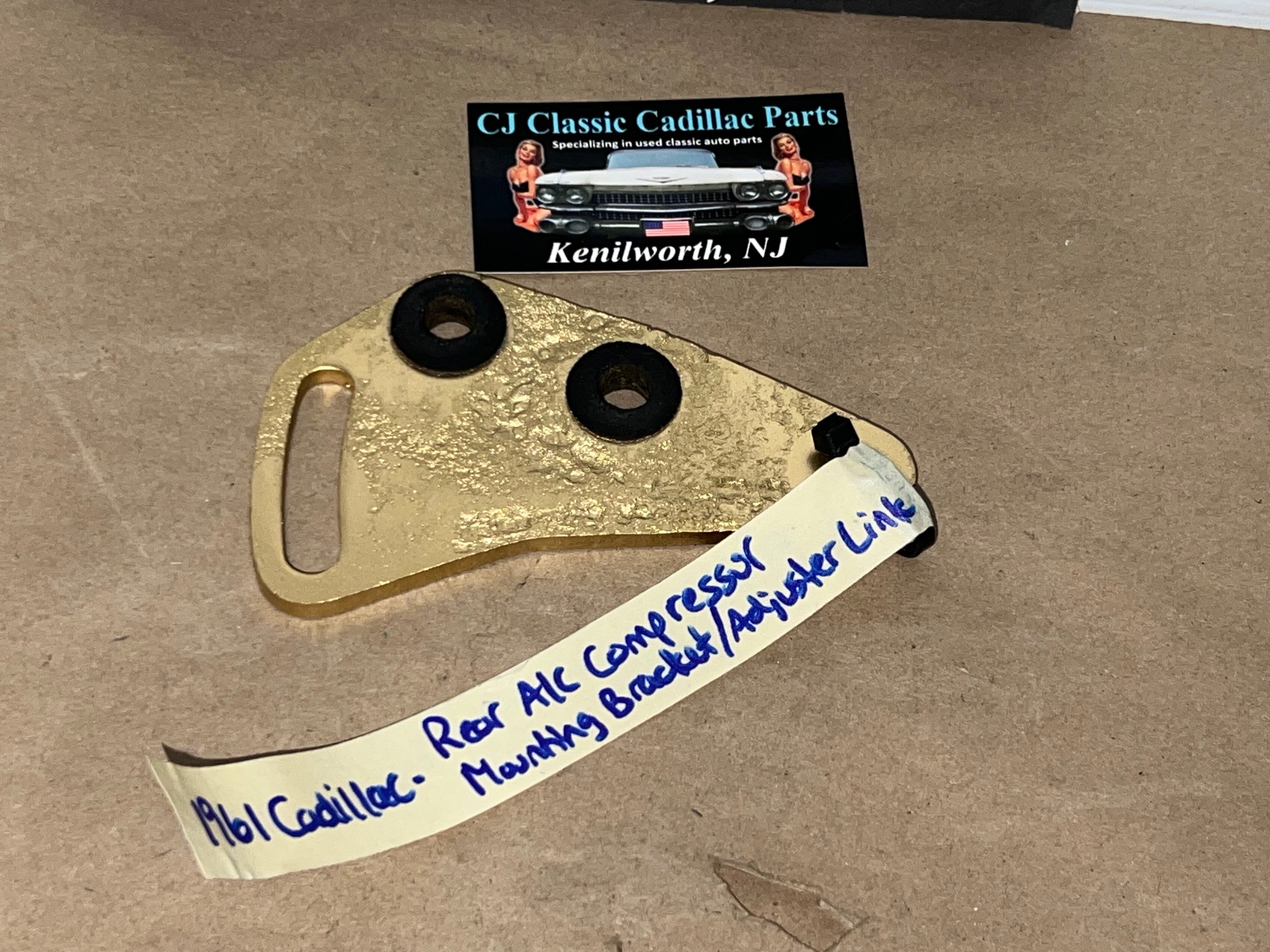 OEM 1961 Cadillac Deville Eldorado Fleetwood REAR A/C COMPRESSOR MOUNTING BRACKET ADJUSTER LINK #1475907 - Image 11