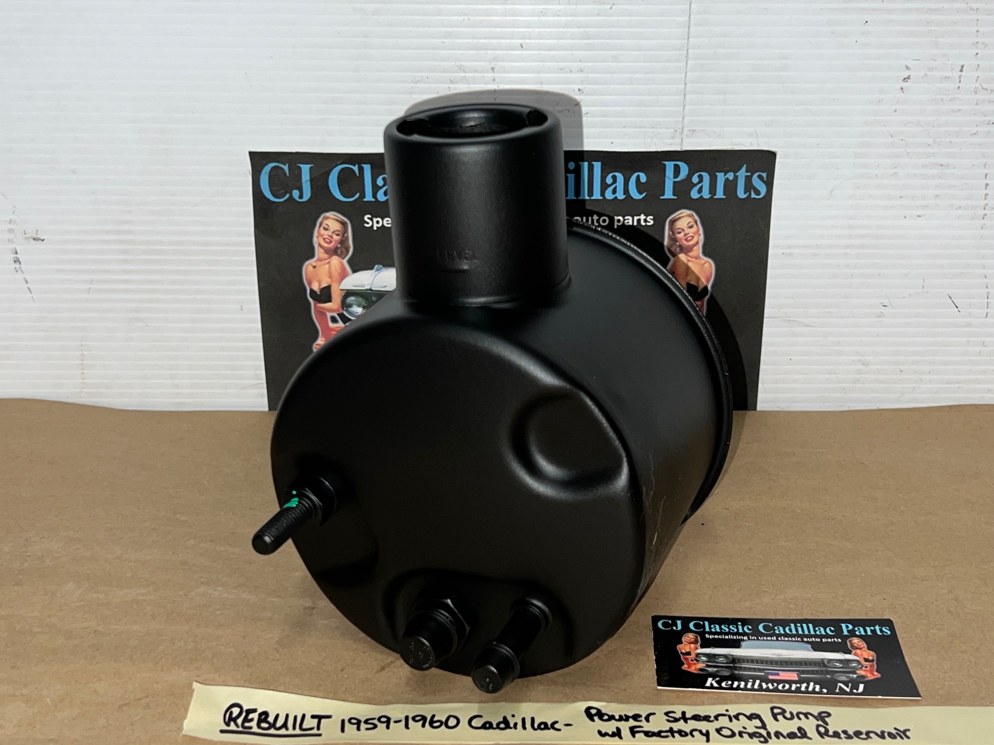 REBUILT 1959 1960 CADILLAC DEVILLE ELDORADO FLEETWOOD POWER STEERING PUMP WITH FACTORY ORIGINAL RESERVOIR - Image 6