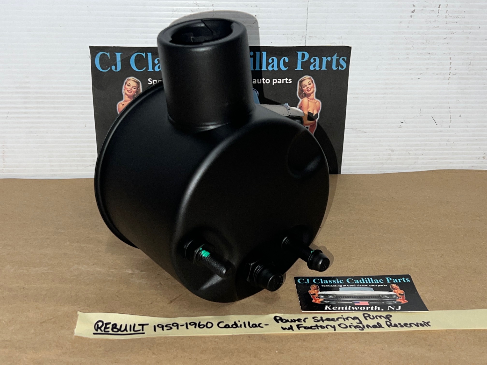 REBUILT 1959 1960 CADILLAC DEVILLE ELDORADO FLEETWOOD POWER STEERING PUMP WITH FACTORY ORIGINAL RESERVOIR - Image 7