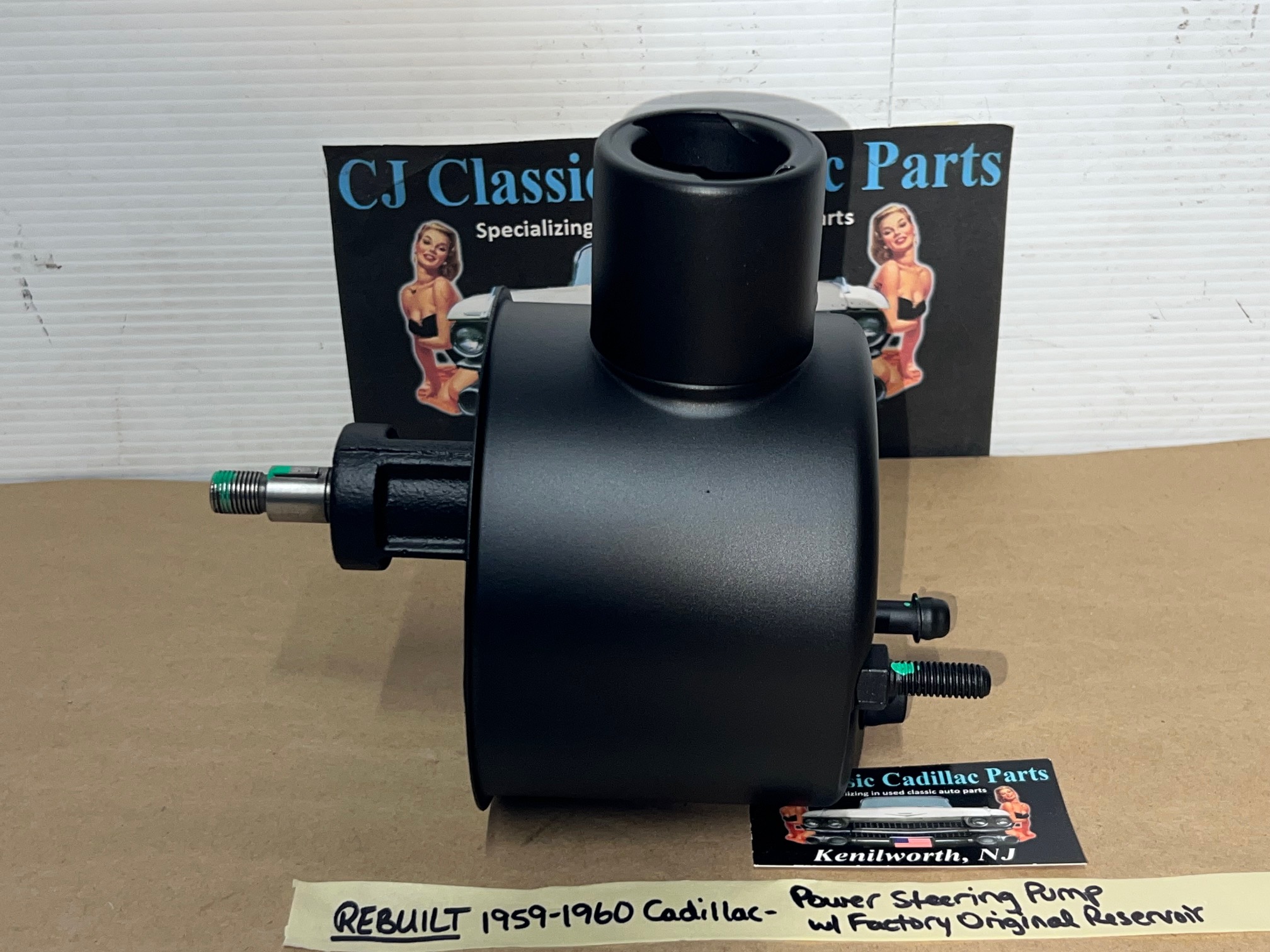 REBUILT 1959 1960 CADILLAC DEVILLE ELDORADO FLEETWOOD POWER STEERING PUMP WITH FACTORY ORIGINAL RESERVOIR - Image 8