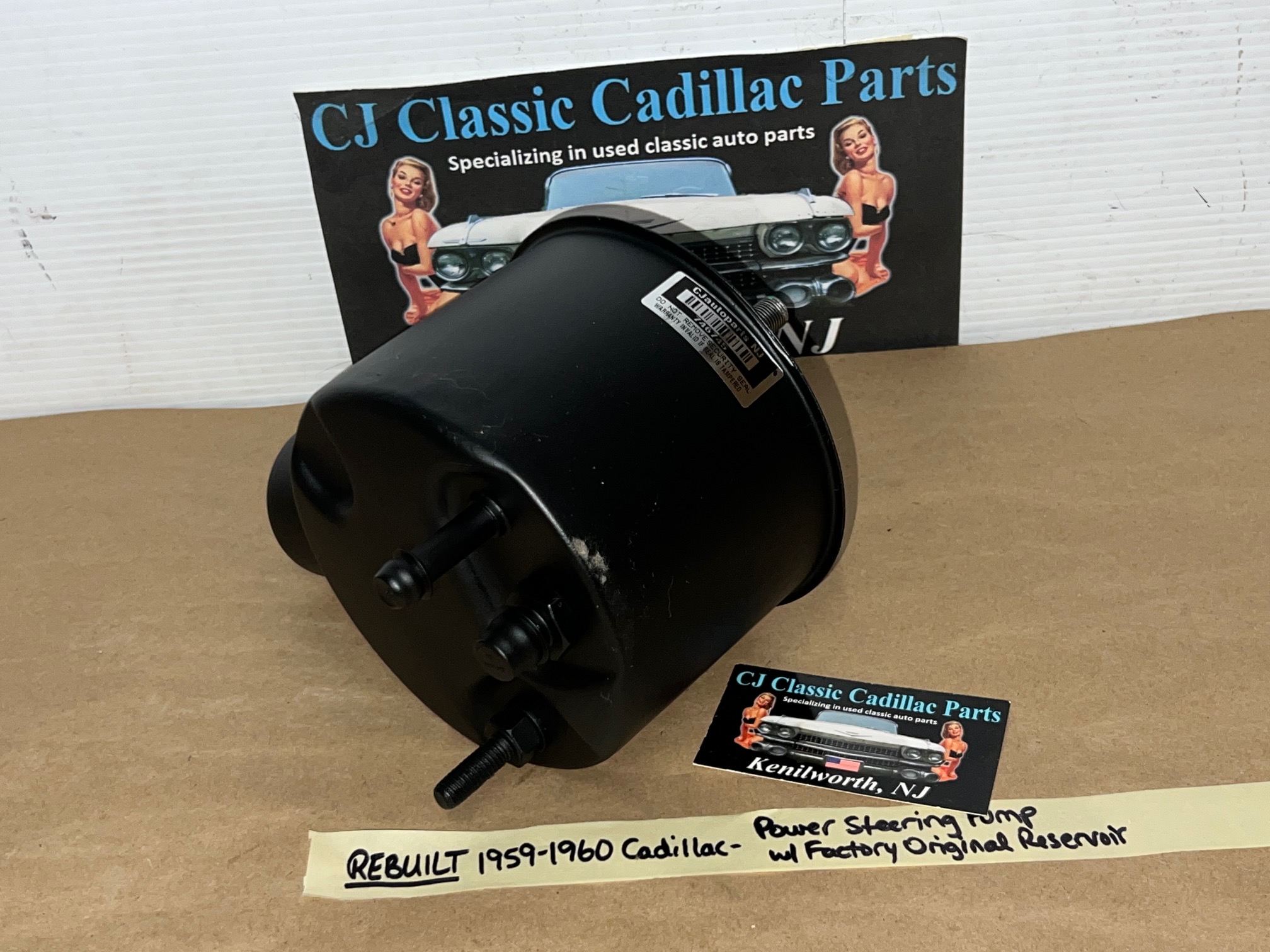 REBUILT 1959 1960 CADILLAC DEVILLE ELDORADO FLEETWOOD POWER STEERING PUMP WITH FACTORY ORIGINAL RESERVOIR - Image 10