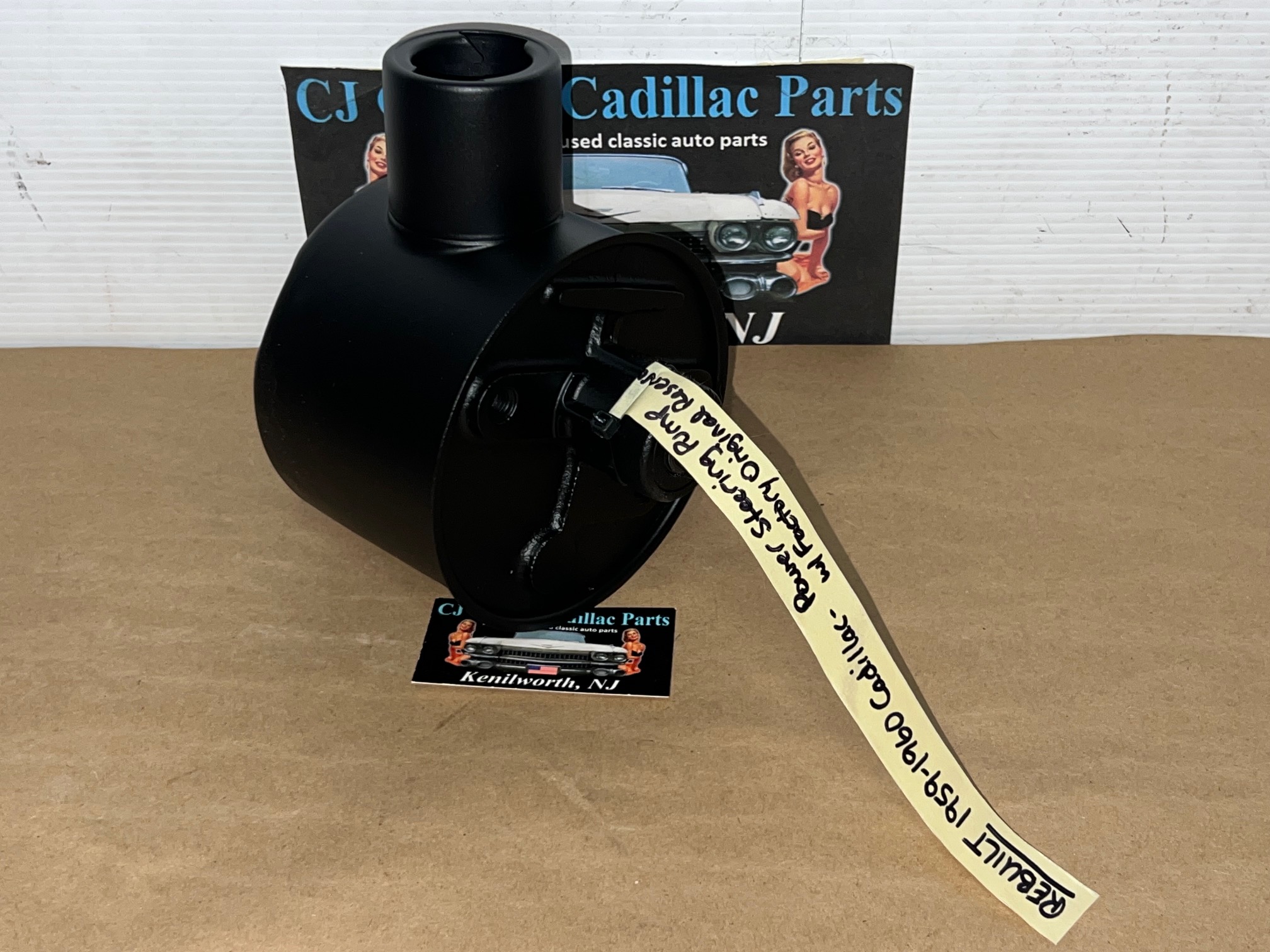 REBUILT 1959 1960 CADILLAC DEVILLE ELDORADO FLEETWOOD POWER STEERING PUMP WITH FACTORY ORIGINAL RESERVOIR - Image 12
