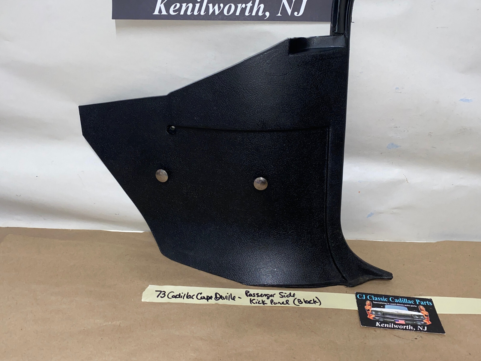 OEM 1971 1972 1973 1974 1975 1976 Cadillac Deville Eldorado Fleetwood Calais RIGHT PASSENGER SIDE LOWER KICK PANEL TRIM - BLACK #9826586