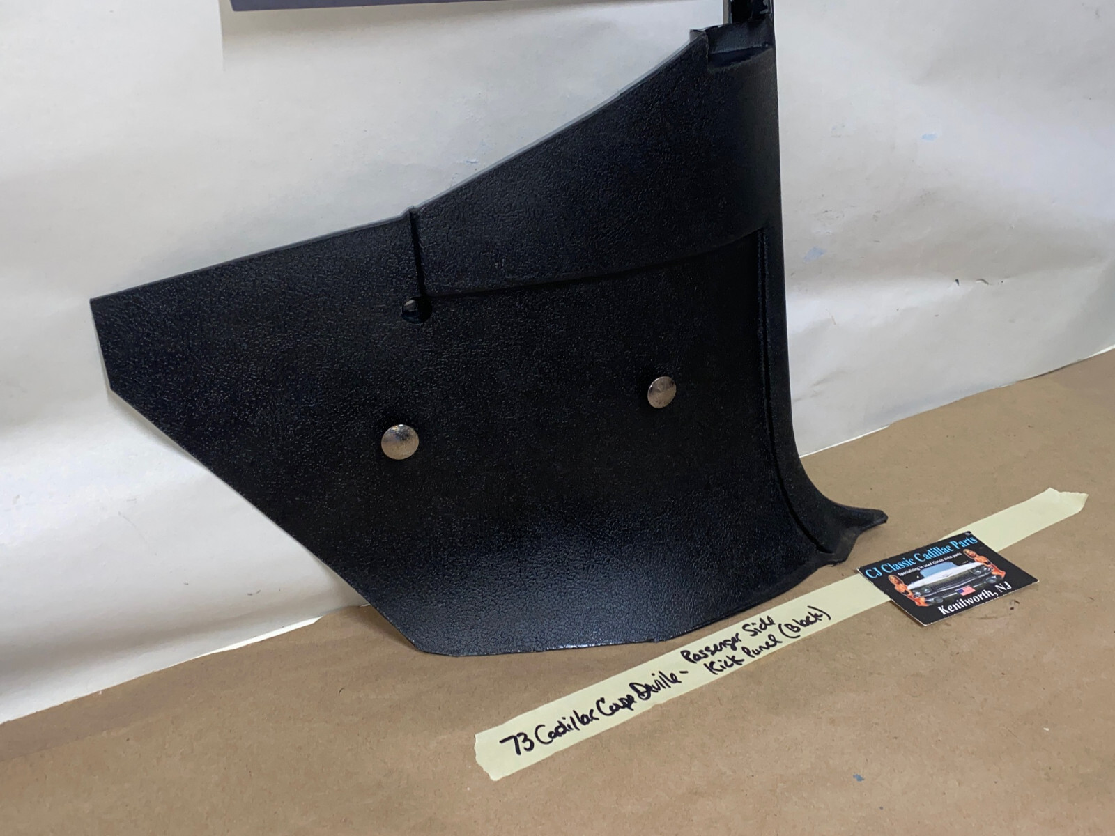 OEM 1971 1972 1973 1974 1975 1976 Cadillac Deville Eldorado Fleetwood Calais RIGHT PASSENGER SIDE LOWER KICK PANEL TRIM - BLACK #9826586 - Image 3
