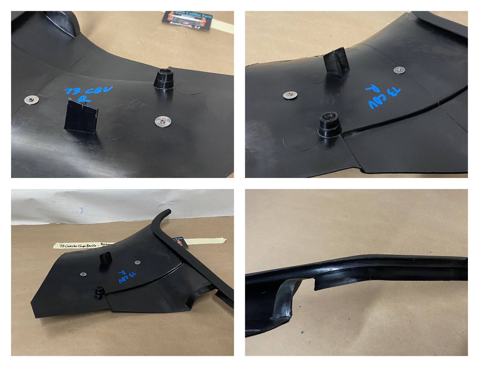 OEM 1971 1972 1973 1974 1975 1976 Cadillac Deville Eldorado Fleetwood Calais RIGHT PASSENGER SIDE LOWER KICK PANEL TRIM - BLACK #9826586 - Image 23