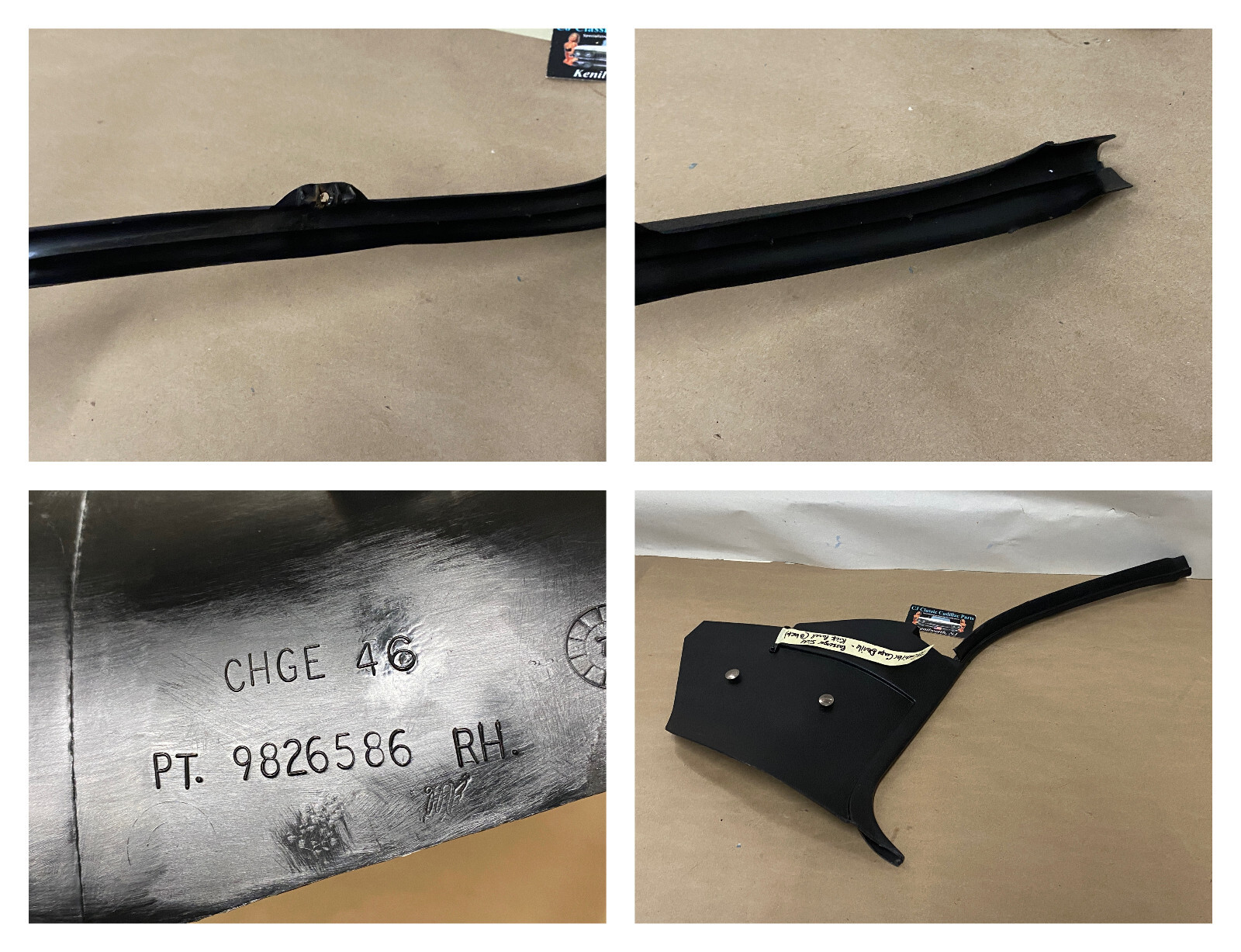 OEM 1971 1972 1973 1974 1975 1976 Cadillac Deville Eldorado Fleetwood Calais RIGHT PASSENGER SIDE LOWER KICK PANEL TRIM - BLACK #9826586 - Image 24