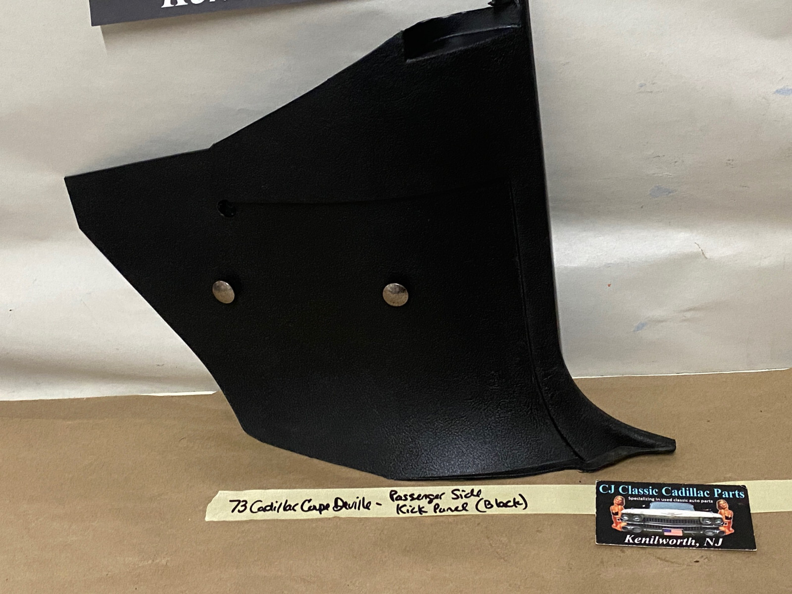 OEM 1971 1972 1973 1974 1975 1976 Cadillac Deville Eldorado Fleetwood Calais RIGHT PASSENGER SIDE LOWER KICK PANEL TRIM - BLACK #9826586 - Image 6