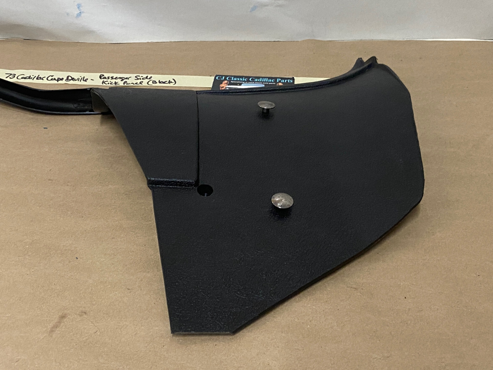 OEM 1971 1972 1973 1974 1975 1976 Cadillac Deville Eldorado Fleetwood Calais RIGHT PASSENGER SIDE LOWER KICK PANEL TRIM - BLACK #9826586 - Image 10