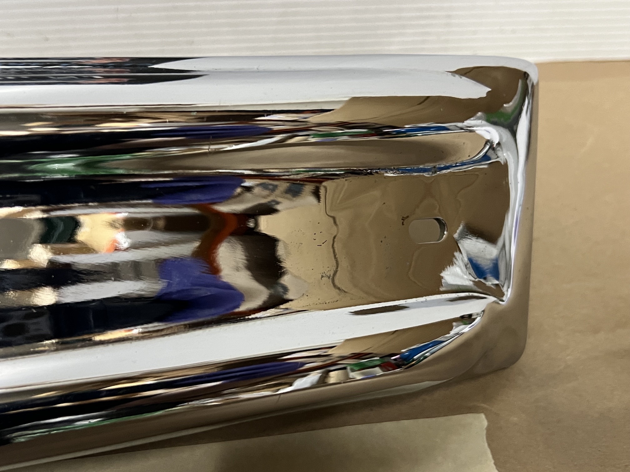 OEM 1974 1975 1976 Cadillac Deville Calais Fleetwood LEFT DRIVER SIDE FRONT BUMPER UPPER END CORNER BAR #3516089 - Image 12