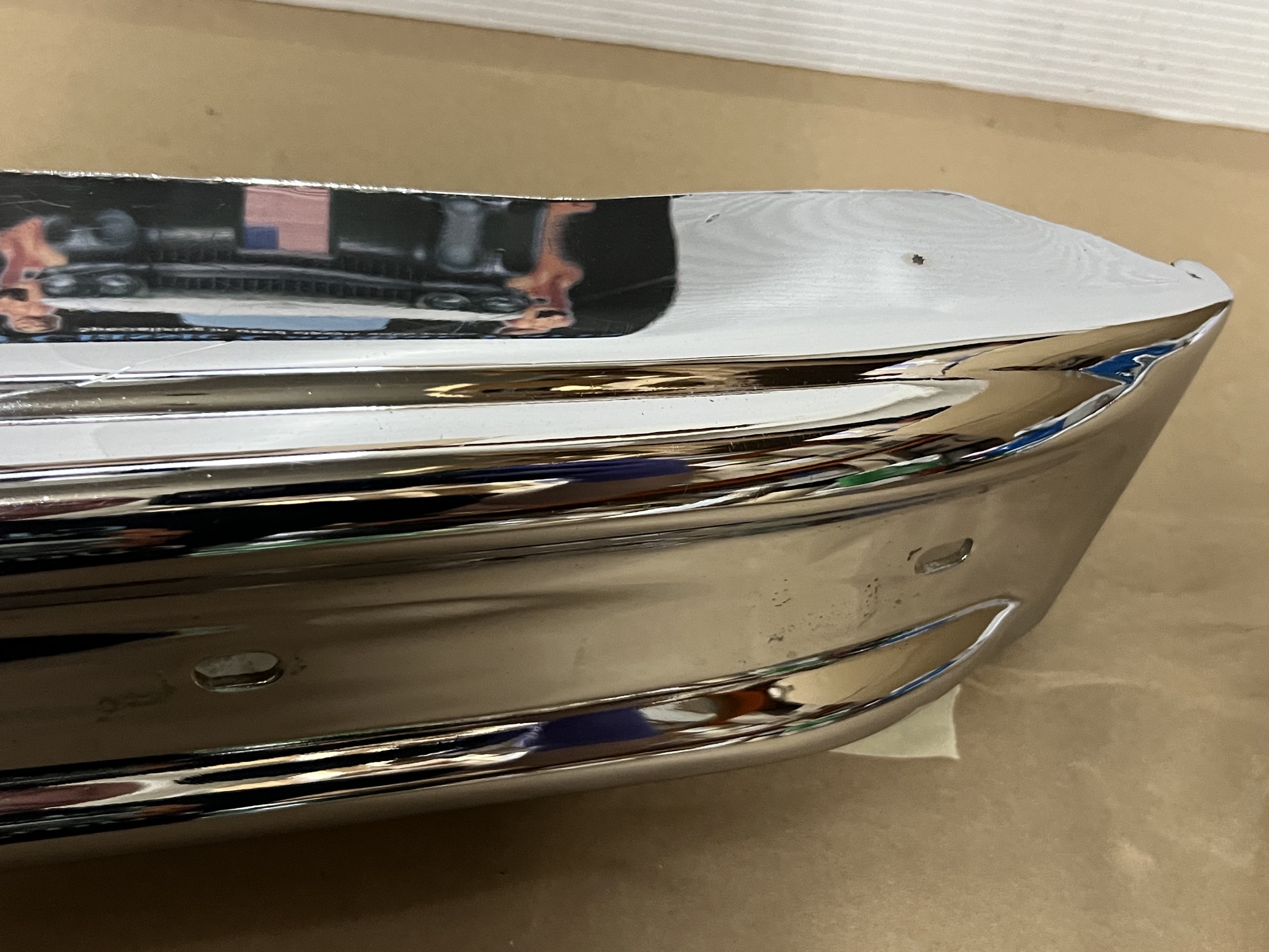 OEM 1974 1975 1976 Cadillac Deville Calais Fleetwood LEFT DRIVER SIDE FRONT BUMPER UPPER END CORNER BAR #3516089 - Image 13
