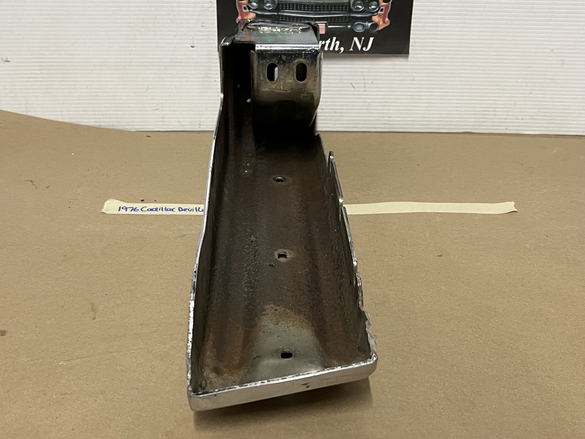 OEM 1974 1975 1976 Cadillac Deville Calais Fleetwood LEFT DRIVER SIDE FRONT BUMPER UPPER END CORNER BAR #3516089 - Image 21