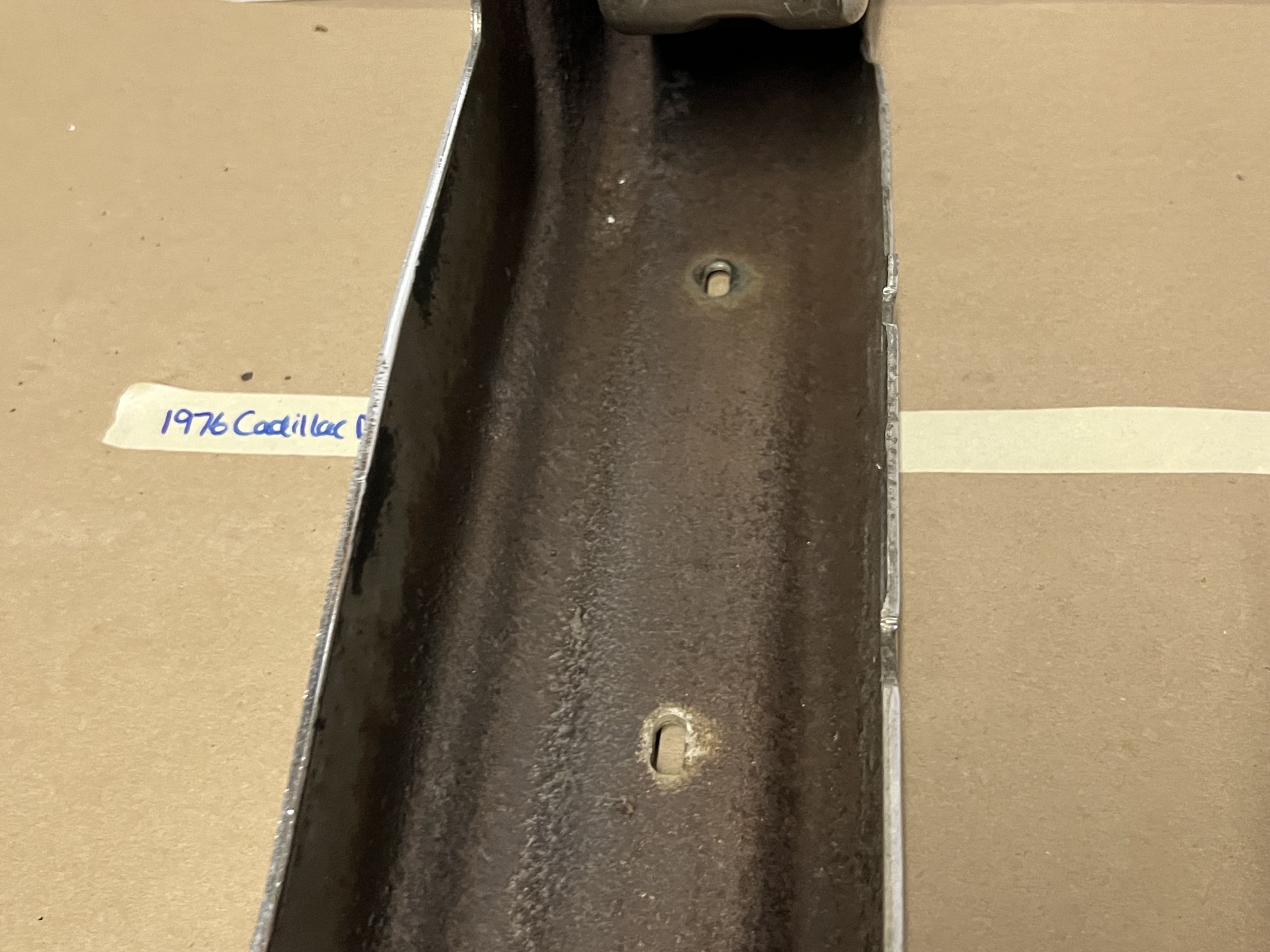 OEM 1974 1975 1976 Cadillac Deville Calais Fleetwood LEFT DRIVER SIDE FRONT BUMPER UPPER END CORNER BAR #3516089 - Image 23