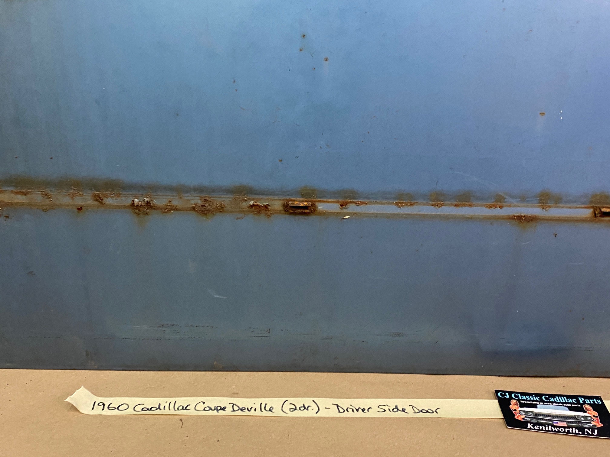OEM 1959 1960 Cadillac Coupe Deville Eldorado LEFT DRIVER SIDE FRONT DOOR SHELL **SOLID** #4801105 - Image 9
