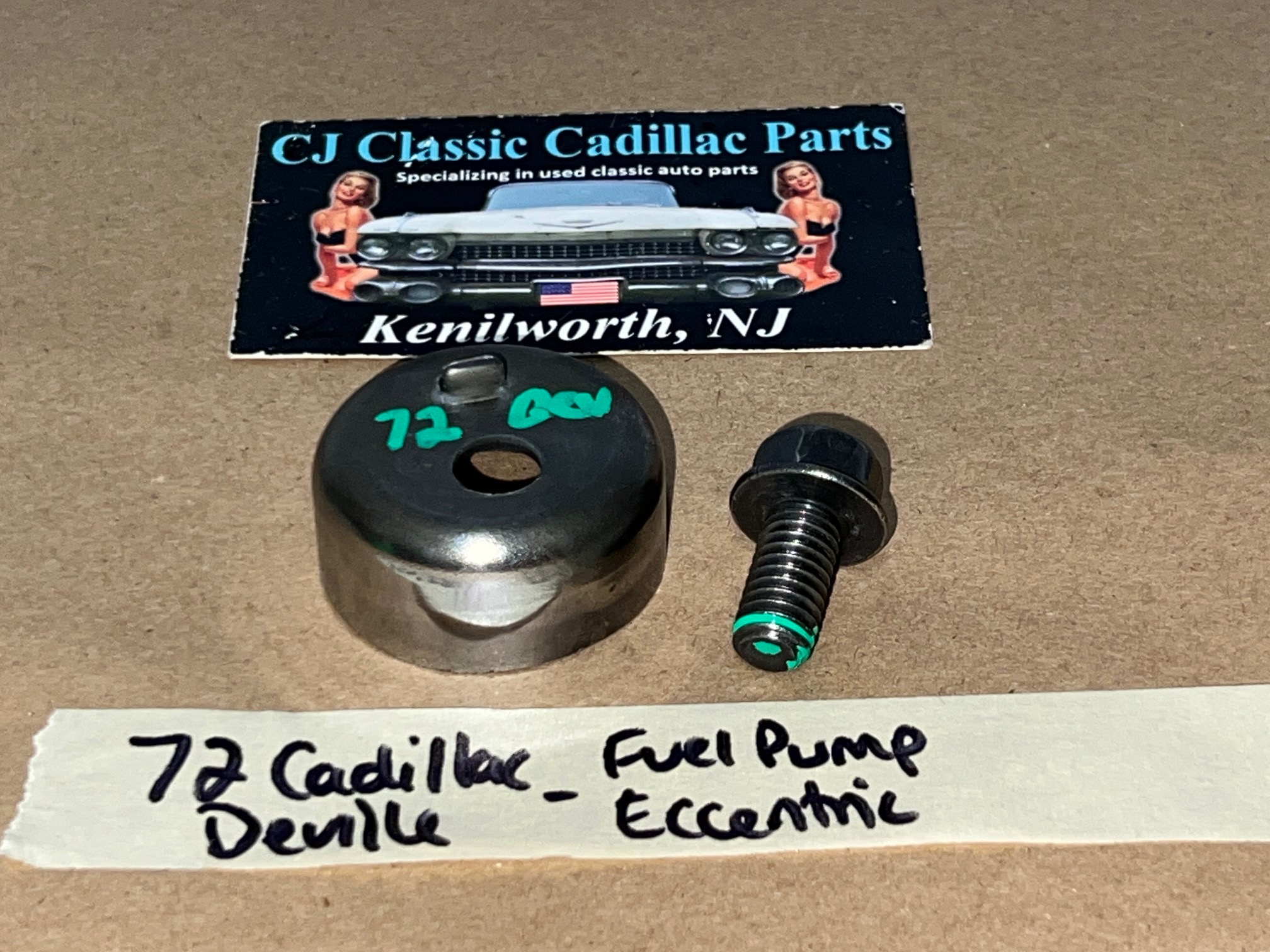 OEM 1968 1969 1970 1971 1972 1973 1974 1975 1976 1977 1978 1979 1980 1981 Cadillac Deville Eldorado Calais Fleetwood 472/500/425/368 Engine FUEL PUMP ECCENTRIC LOBE & BOLT - Image 2