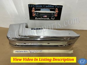 OEM 1974 1975 1976 Cadillac Deville Calais Fleetwood LEFT DRIVER SIDE FRONT BUMPER UPPER END CORNER BAR #3516089