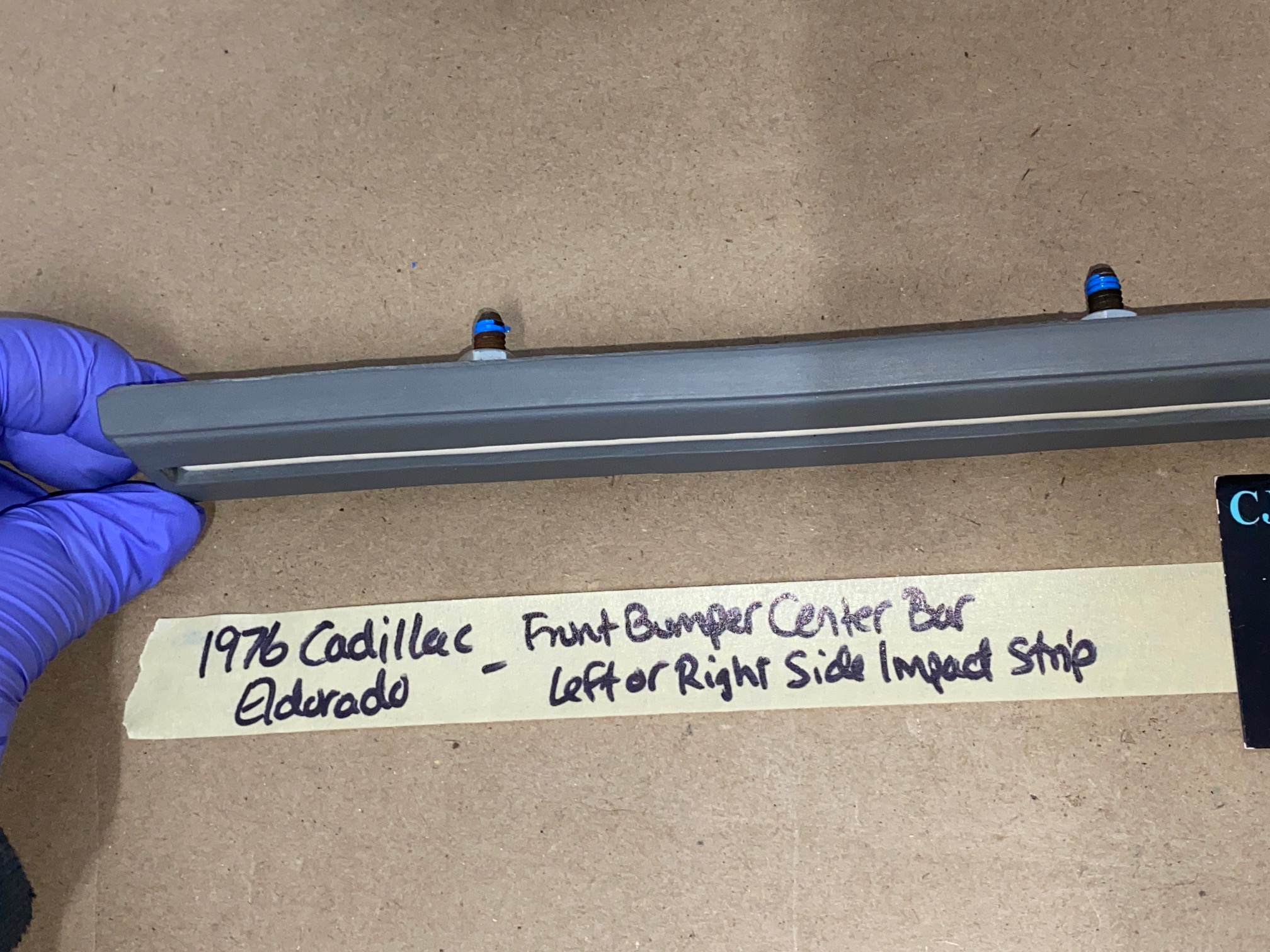 OEM 1975 1976 1977 1978 CADILLAC ELDORADO FRONT BUMPER CENTER BAR IMPACT STRIP CUSHION W/STUDS #1605272 LEFT OR RIGHT SIDE - Image 12