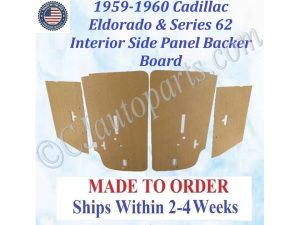 NEW Reproduction 1959-1960 Cadillac 2 Door Hardtop Interior Door Panel & Quarter Panel Backer Boards (4 Pcs) (CAD-DBD-525)