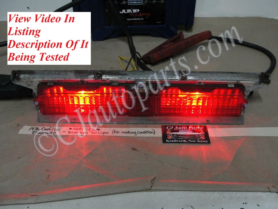 OEM 1976 CADILLAC ELDORADO LEFT DRIVER SIDE TAIL LIGHT LENS HOUSING **SERVICED** #5948198/#5967900/#59487198