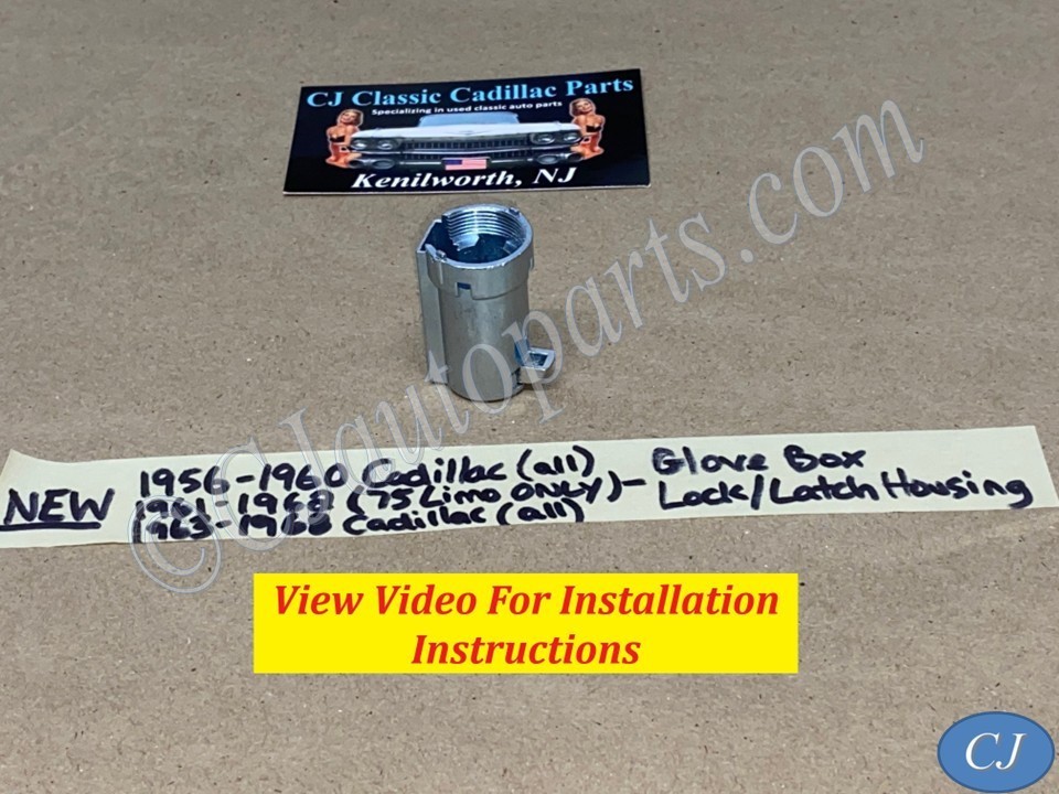NEW 1956 1957 1958 1959 1960 1963 1964 1965 1966 1967 1968 Cadillac Deville Eldorado Fleetwood Calais 1961 1962 Series 75 Limousine GLOVE BOX GLOVEBOX LOCK CYLINDER LATCH HOUSING