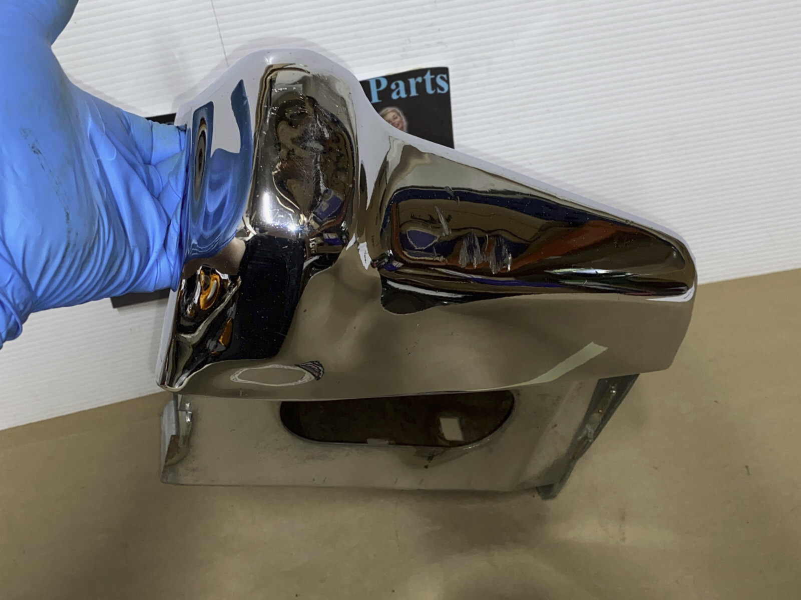 OEM 1969 Cadillac Deville Calais Fleetwood DRIVER SIDE LEFT LOWER REAR BUMPER END #3514613 - Image 3