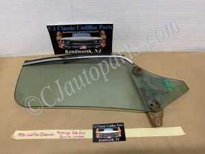 OEM 1967 1968 1969 1970 Cadillac Eldorado RIGHT PASSENGER SIDE REAR QUARTER WINDOW GLASS WITH CHROME TRIM
