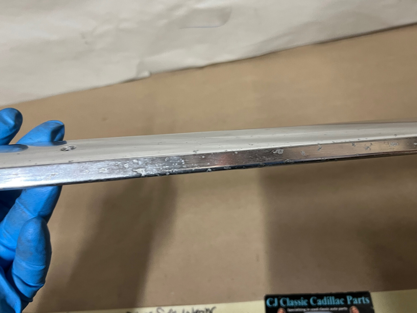 OEM 1959 1960 Cadillac Deville 4 Door 4 Window FLAT TOP INTERIOR LEFT SIDE HEADLINER TRIM (ABOVE DOORS) #4757727 - Image 15