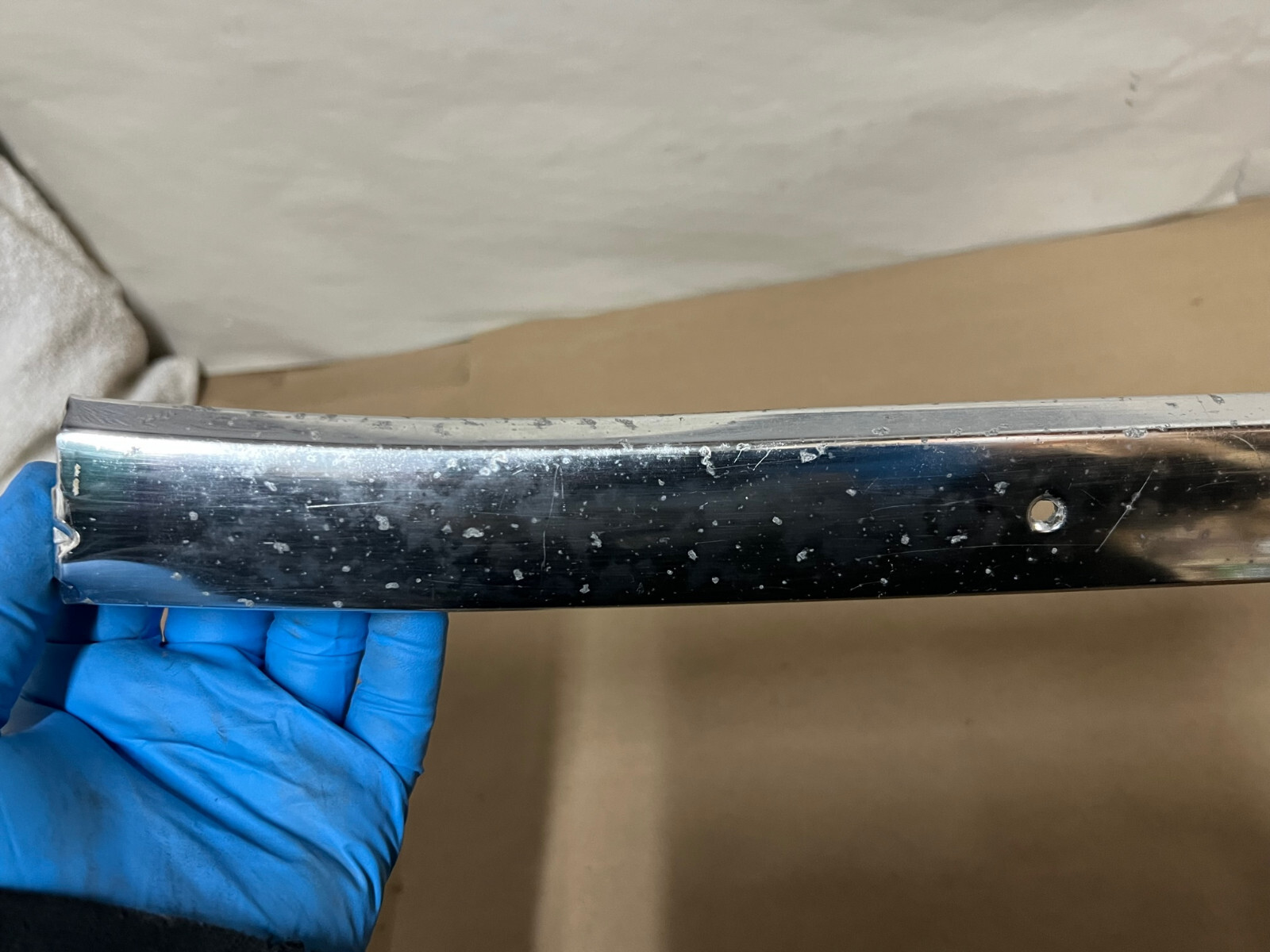 OEM 1959 1960 Cadillac Deville 4 Door 4 Window FLAT TOP INTERIOR LEFT SIDE HEADLINER TRIM (ABOVE DOORS) #4757727 - Image 2