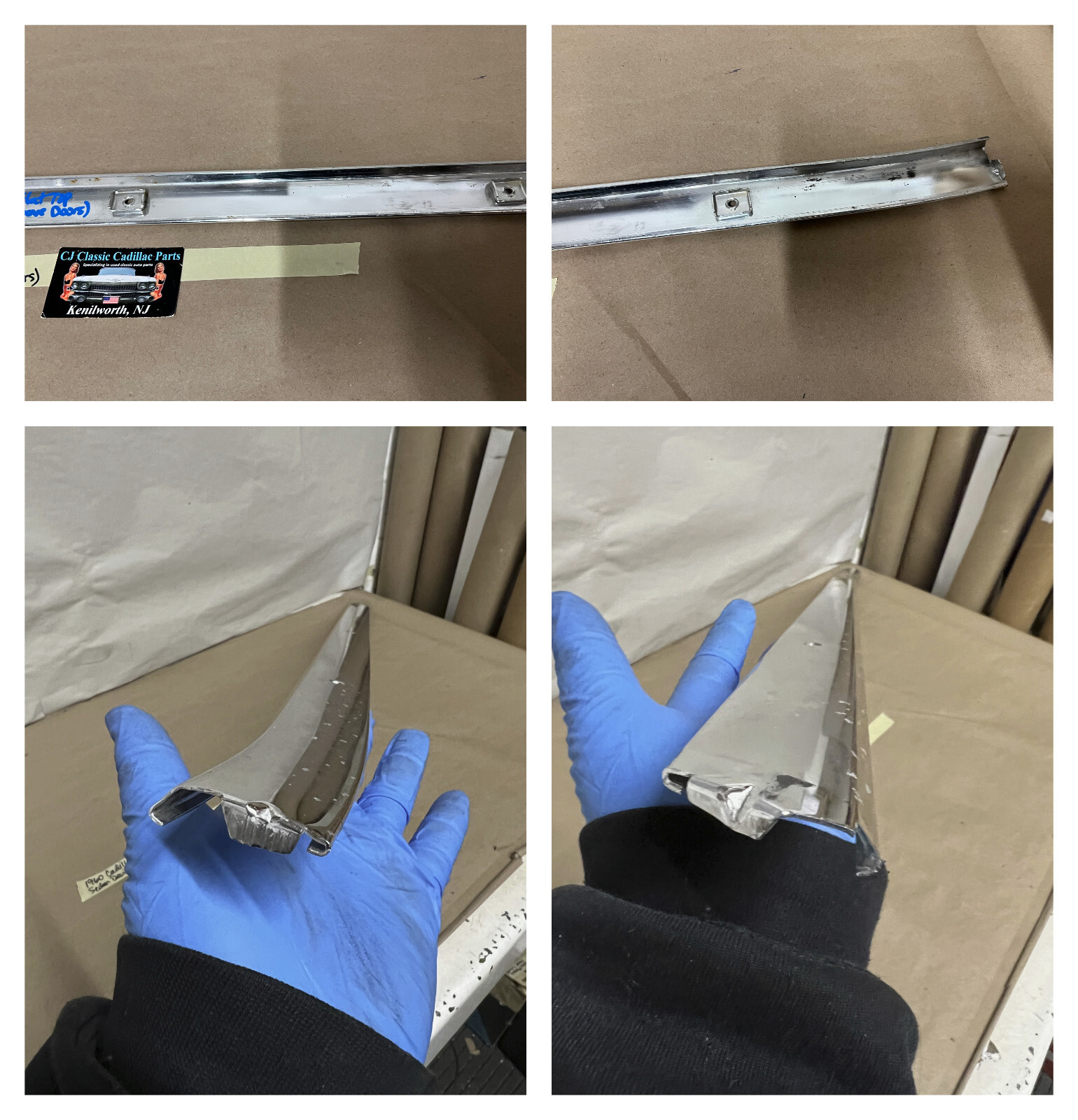OEM 1959 1960 Cadillac Deville 4 Door 4 Window FLAT TOP INTERIOR LEFT SIDE HEADLINER TRIM (ABOVE DOORS) #4757727 - Image 23