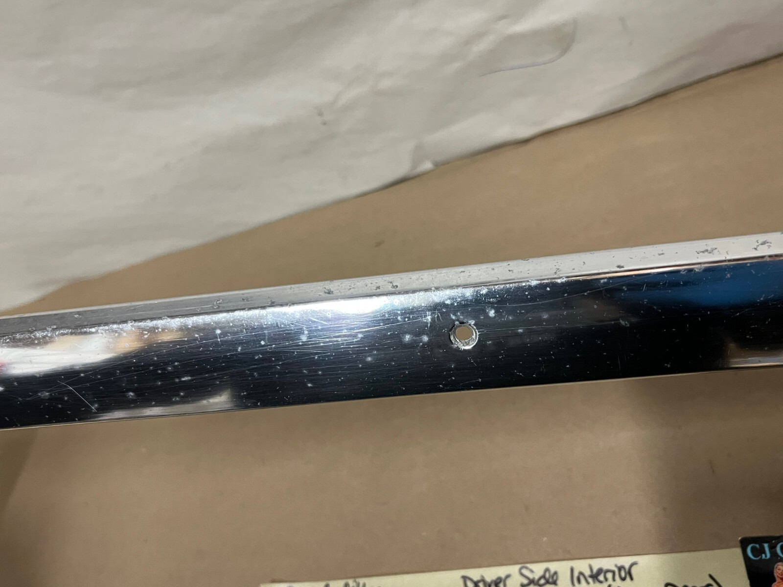 OEM 1959 1960 Cadillac Deville 4 Door 4 Window FLAT TOP INTERIOR LEFT SIDE HEADLINER TRIM (ABOVE DOORS) #4757727 - Image 5
