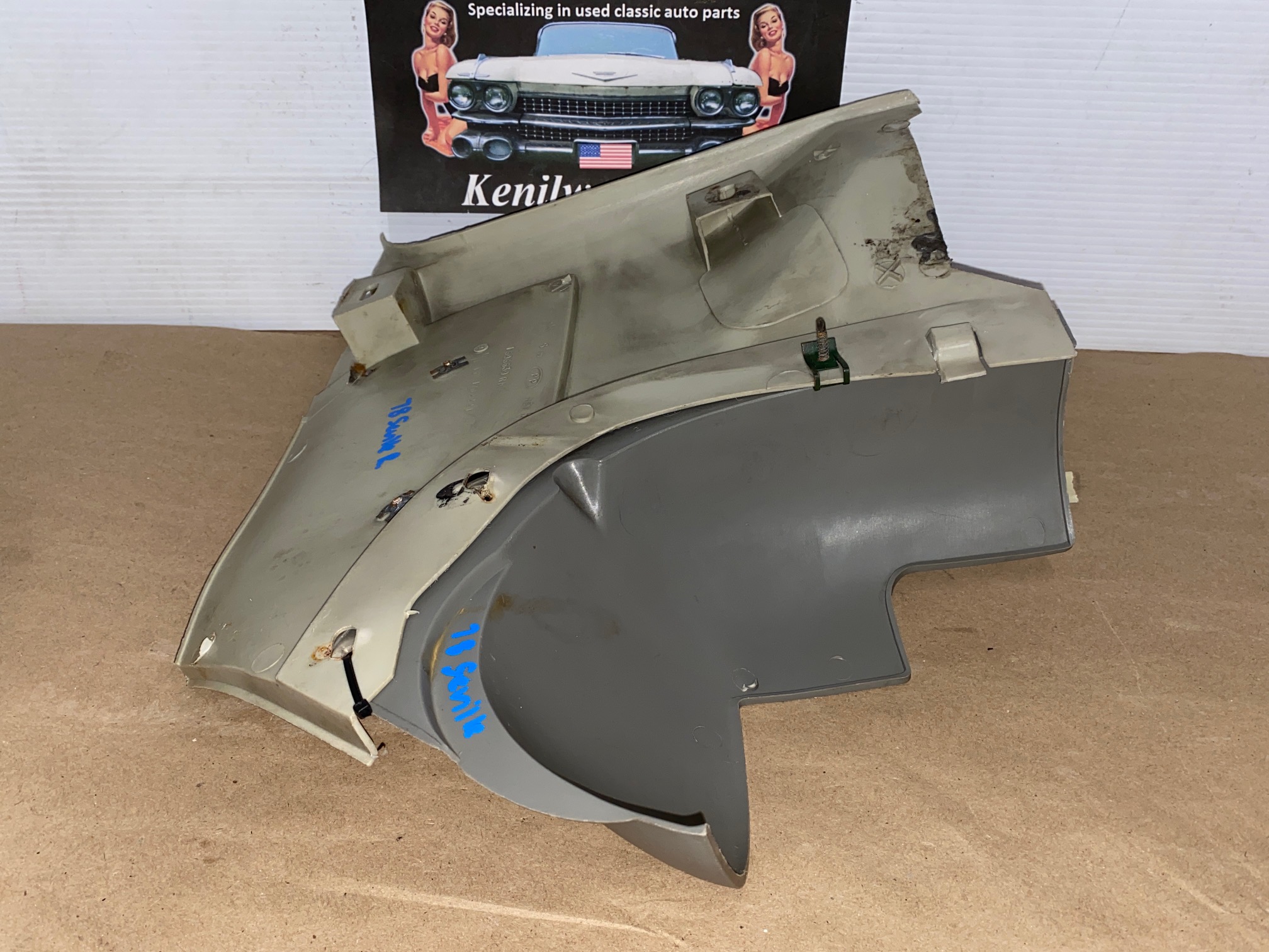 OEM 1976 1977 1978 1979 Cadillac Seville RIGHT PASSENGER SIDE KICK PANEL TRIM #1696639/#1702221 - Image 12