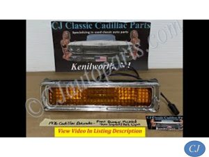 OEM 1976 1977 1978 Cadillac Eldorado FRONT BUMPER TURN SIGNAL MARKER PARK LIGHT LENS BEZEL #5966710/#5966544/#5966546