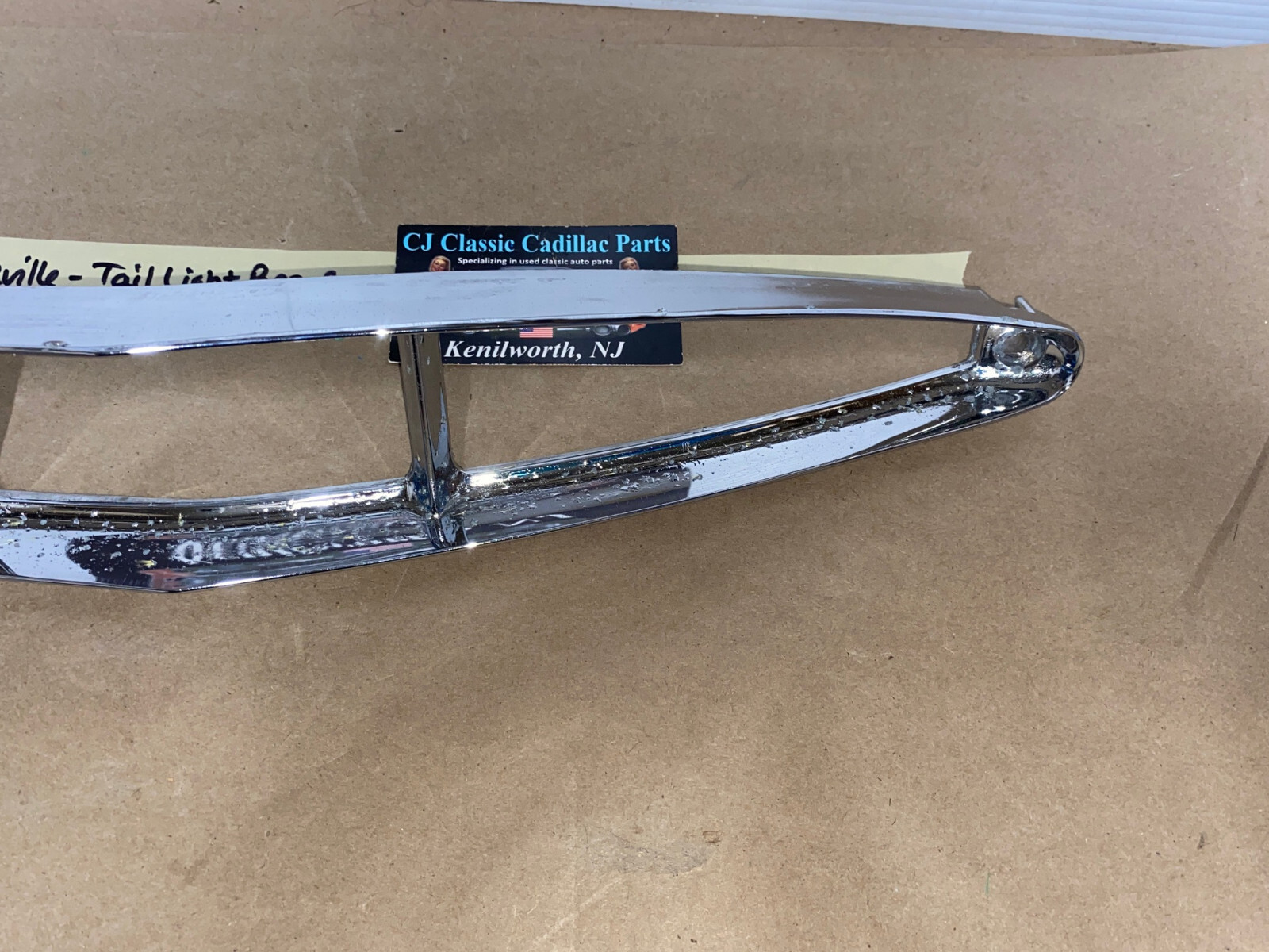 OEM 1967 1968 Cadillac Deville Fleetwood Calais Commrecial Chassis TAIL LIGHT BEZEL TRIM BUMPER END REAR LAMP #5959155 - Image 12