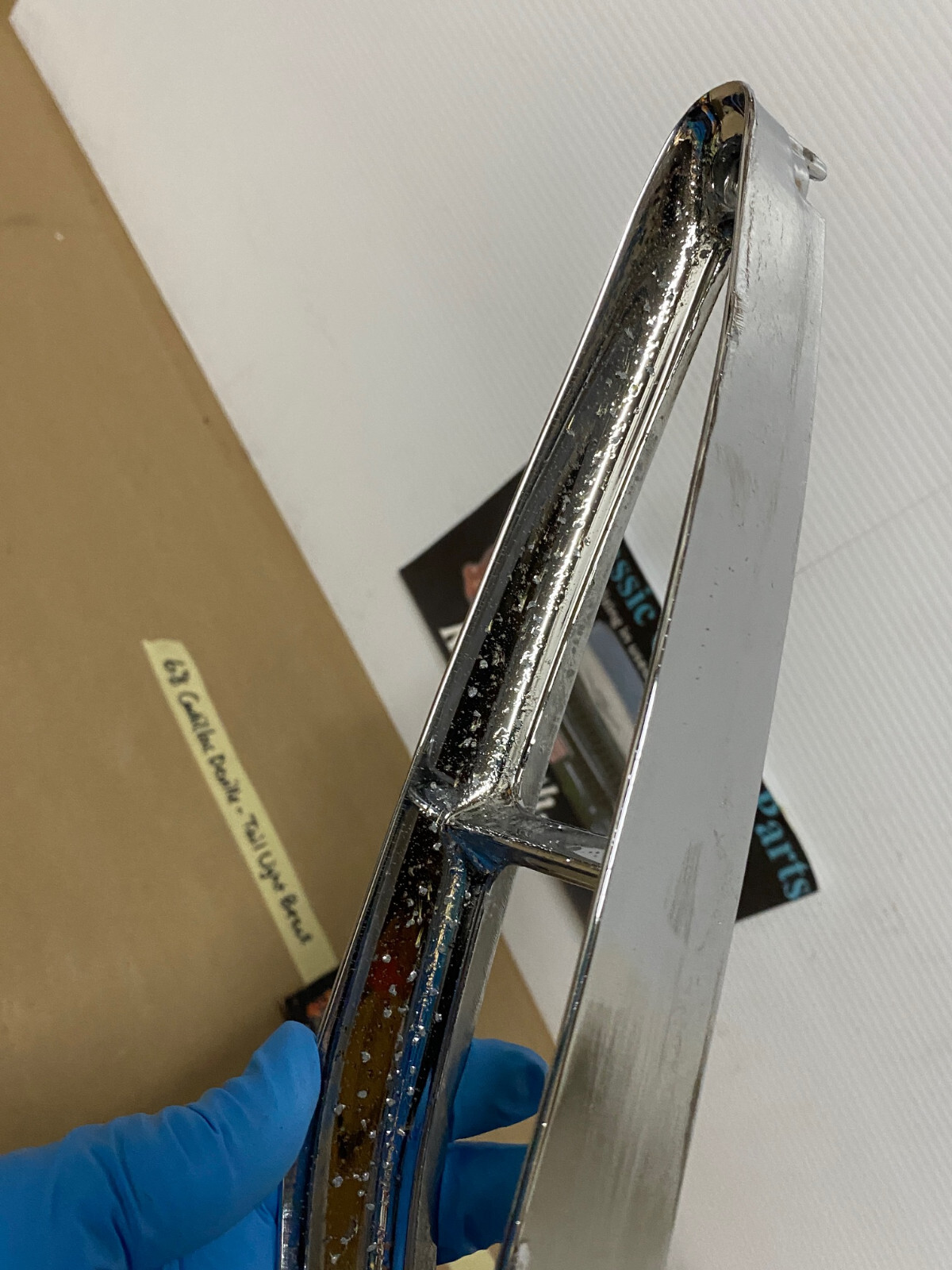 OEM 1967 1968 Cadillac Deville Fleetwood Calais Commrecial Chassis TAIL LIGHT BEZEL TRIM BUMPER END REAR LAMP #5959155 - Image 15