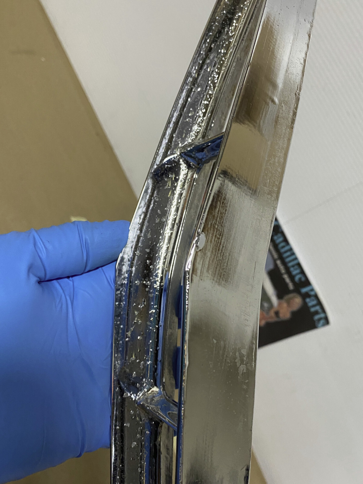 OEM 1967 1968 Cadillac Deville Fleetwood Calais Commrecial Chassis TAIL LIGHT BEZEL TRIM BUMPER END REAR LAMP #5959155 - Image 16