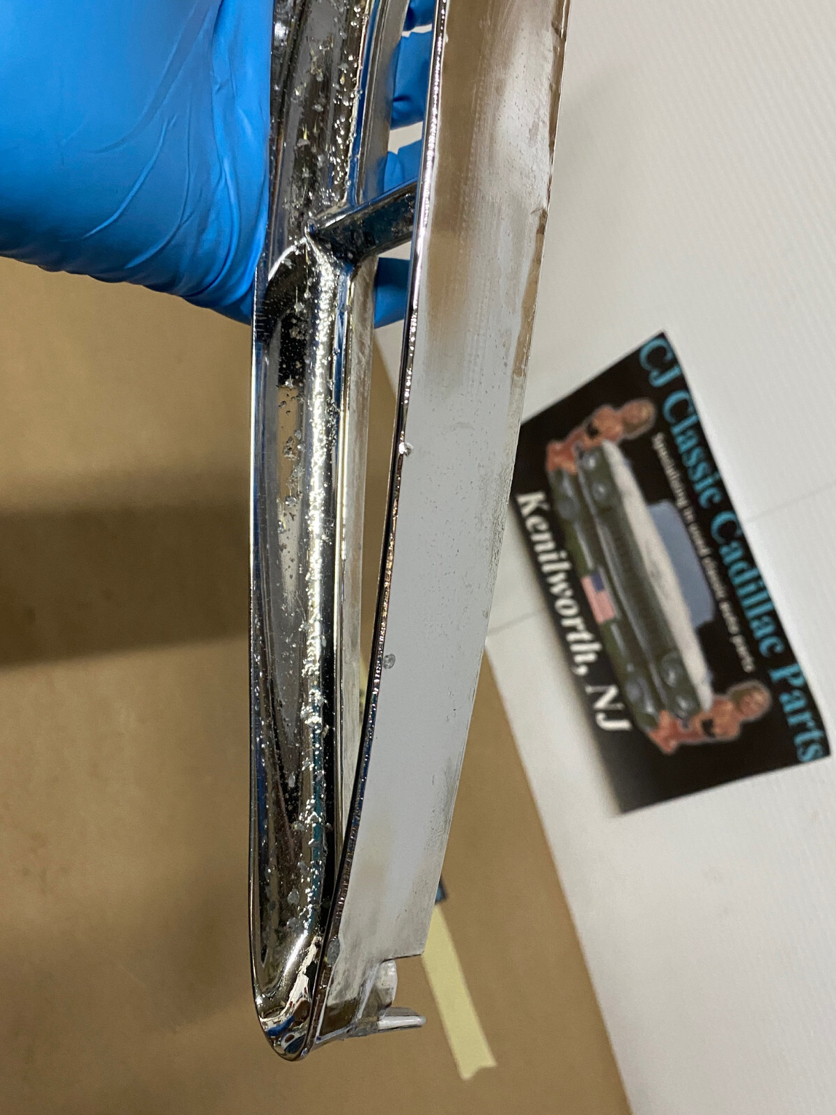 OEM 1967 1968 Cadillac Deville Fleetwood Calais Commrecial Chassis TAIL LIGHT BEZEL TRIM BUMPER END REAR LAMP #5959155 - Image 17