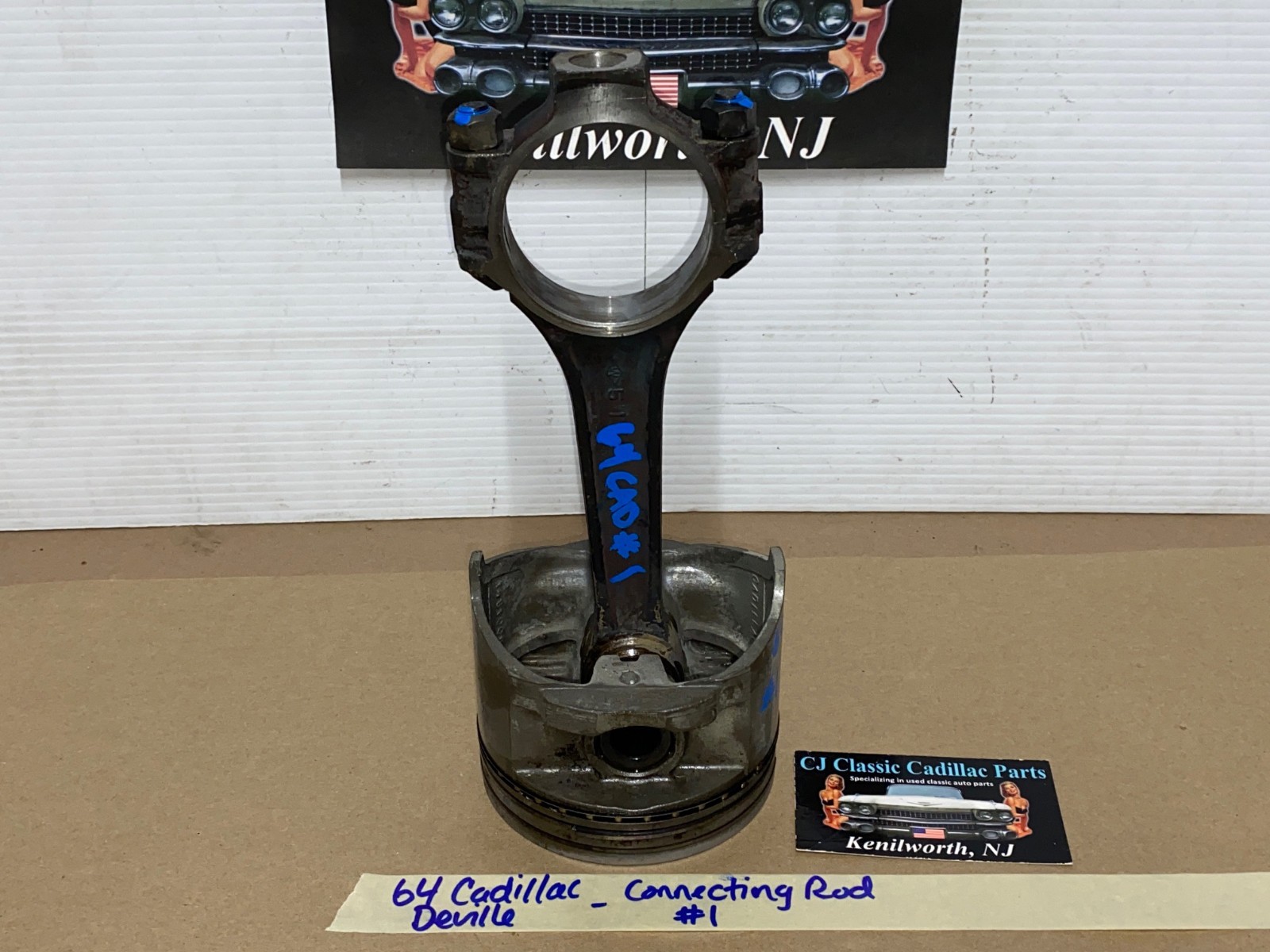 OEM 1964 1965 1966 1967 Cadillac Deville Fleetwood Eldorado Calais 429 ENGINE CONNECTING ROD & PISTON #1 - Image 2
