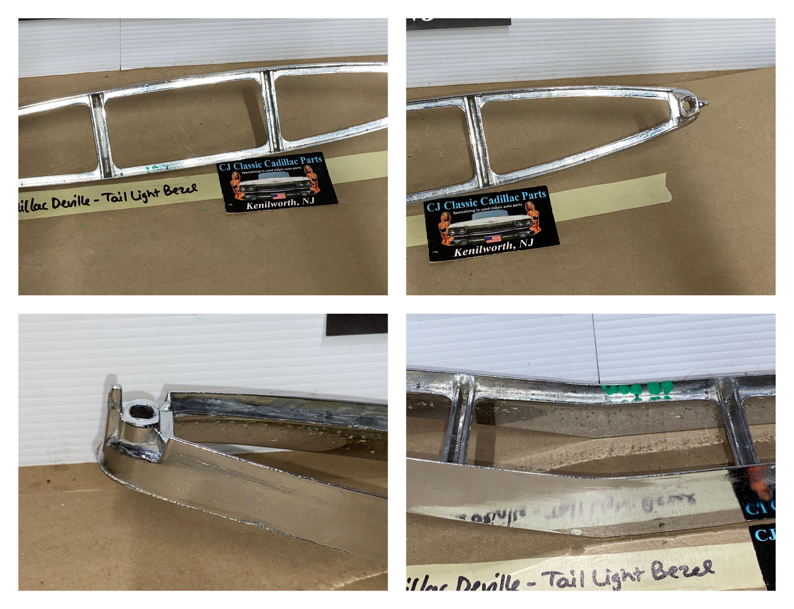 OEM 1967 1968 Cadillac Deville Fleetwood Calais Commrecial Chassis TAIL LIGHT BEZEL TRIM BUMPER END REAR LAMP #5959155 - Image 23