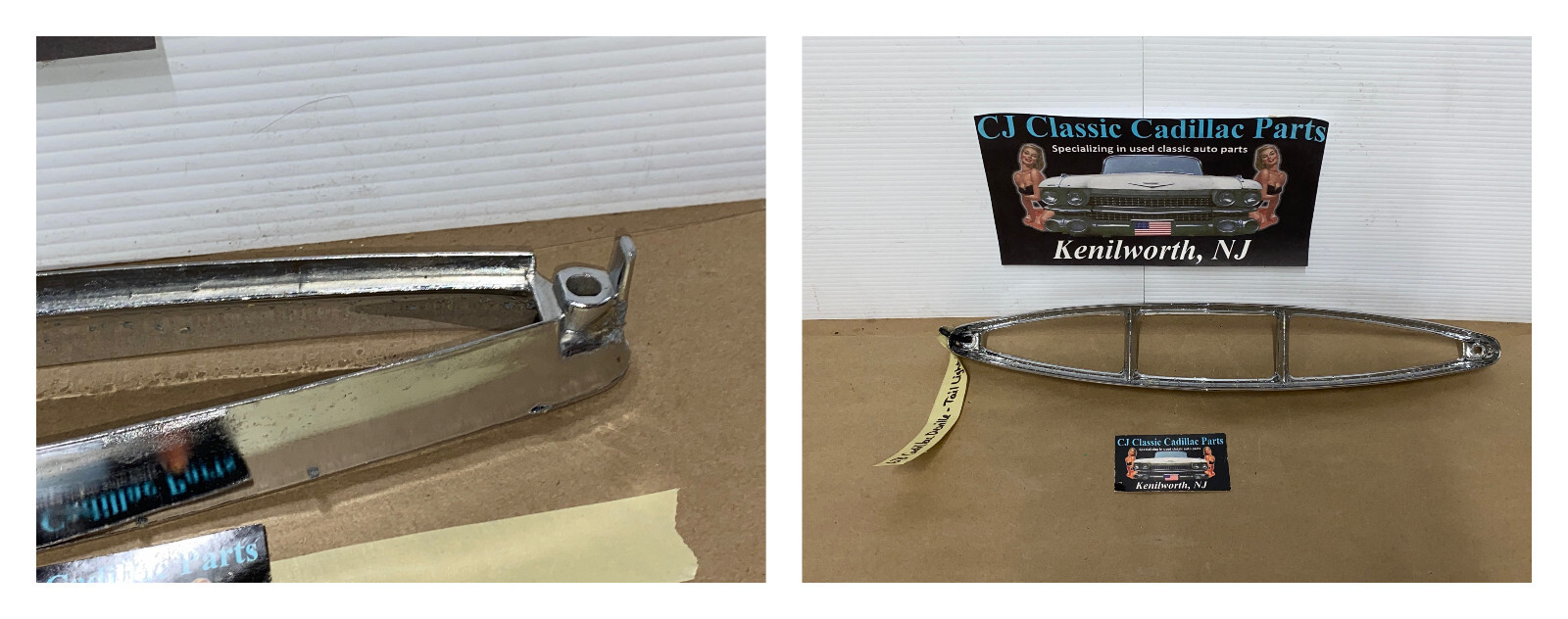 OEM 1967 1968 Cadillac Deville Fleetwood Calais Commrecial Chassis TAIL LIGHT BEZEL TRIM BUMPER END REAR LAMP #5959155 - Image 24