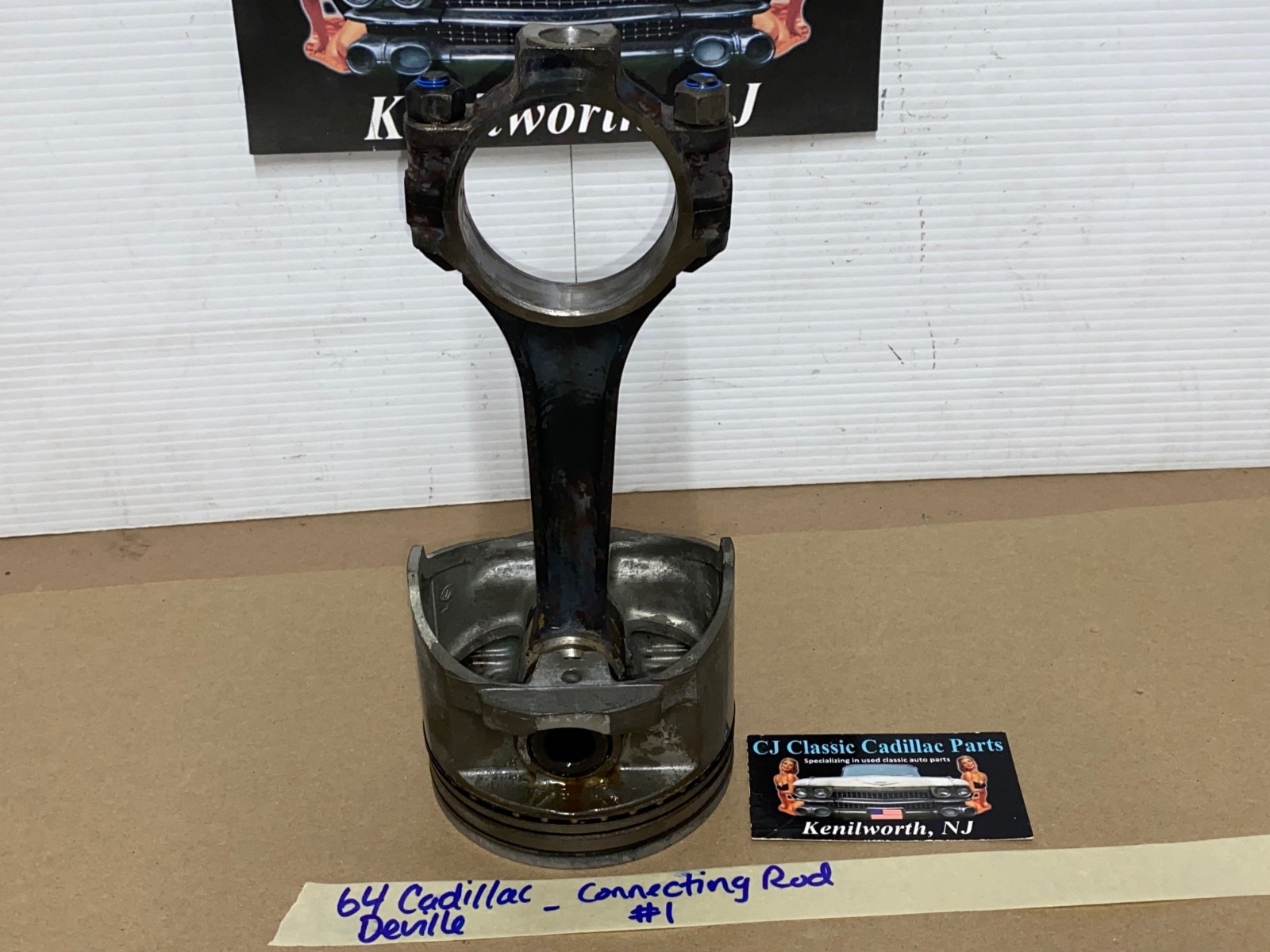 OEM 1964 1965 1966 1967 Cadillac Deville Fleetwood Eldorado Calais 429 ENGINE CONNECTING ROD & PISTON #1 - Image 4