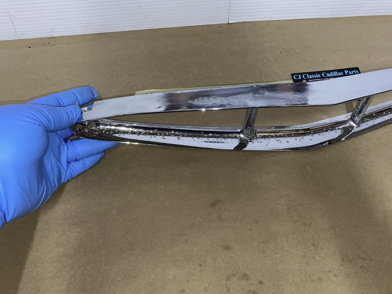 OEM 1967 1968 Cadillac Deville Fleetwood Calais Commrecial Chassis TAIL LIGHT BEZEL TRIM BUMPER END REAR LAMP #5959155 - Image 7