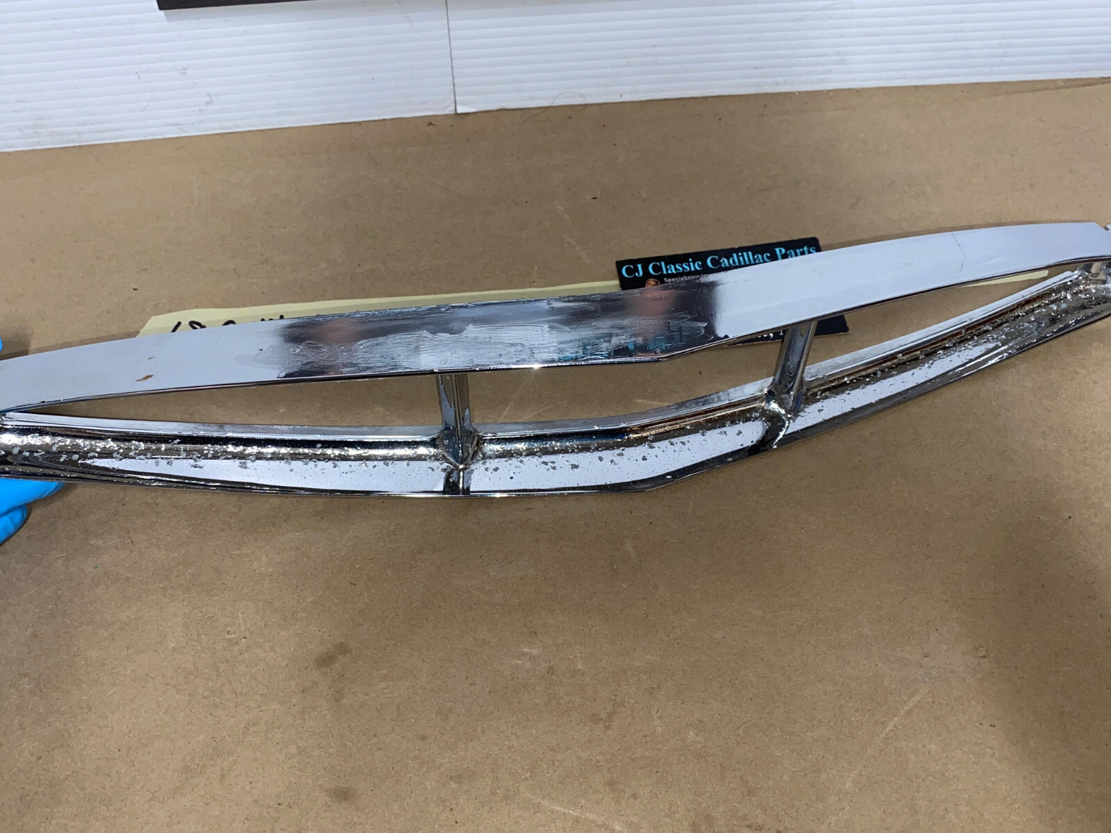 OEM 1967 1968 Cadillac Deville Fleetwood Calais Commrecial Chassis TAIL LIGHT BEZEL TRIM BUMPER END REAR LAMP #5959155 - Image 8