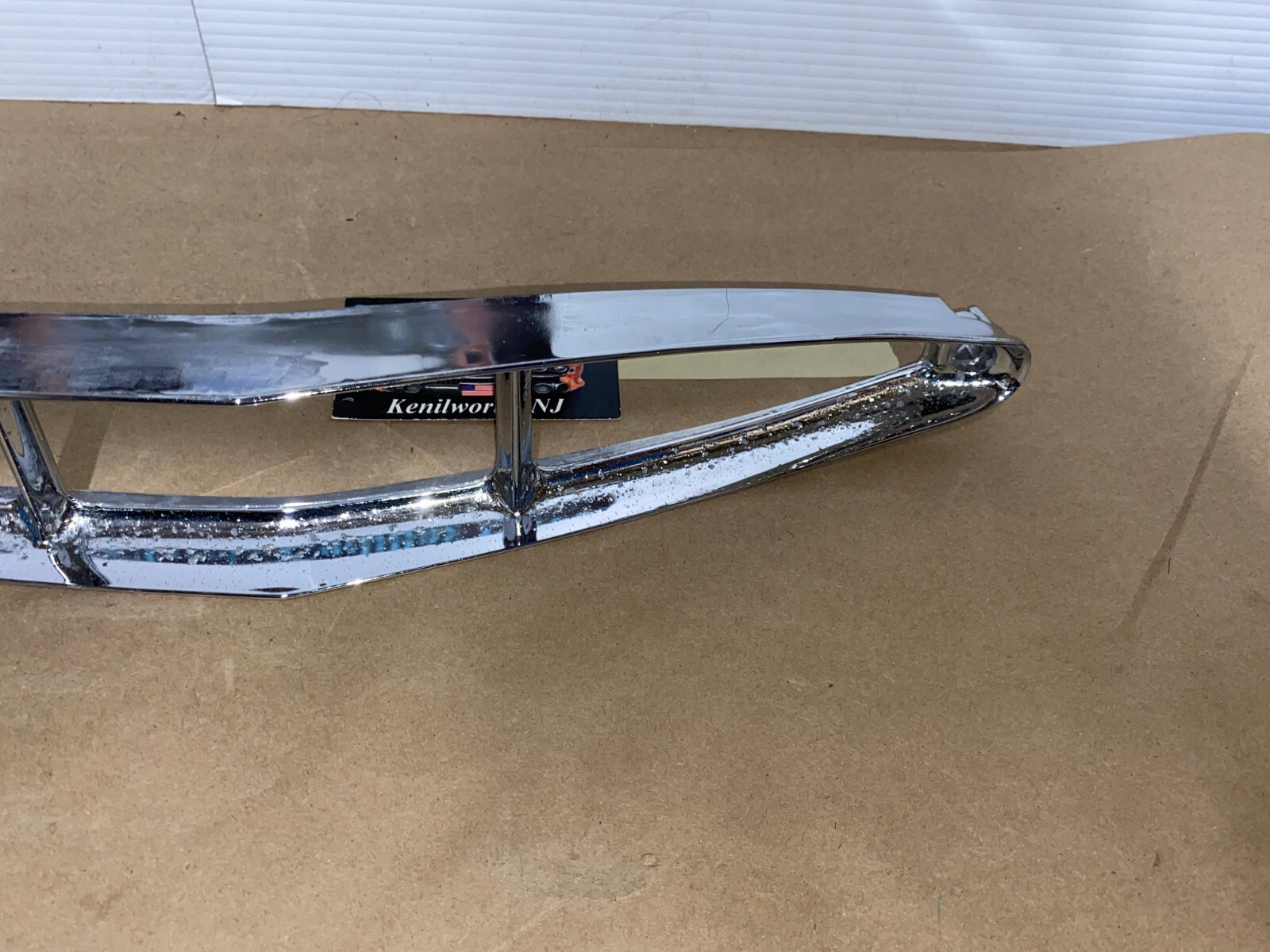 OEM 1967 1968 Cadillac Deville Fleetwood Calais Commrecial Chassis TAIL LIGHT BEZEL TRIM BUMPER END REAR LAMP #5959155 - Image 9