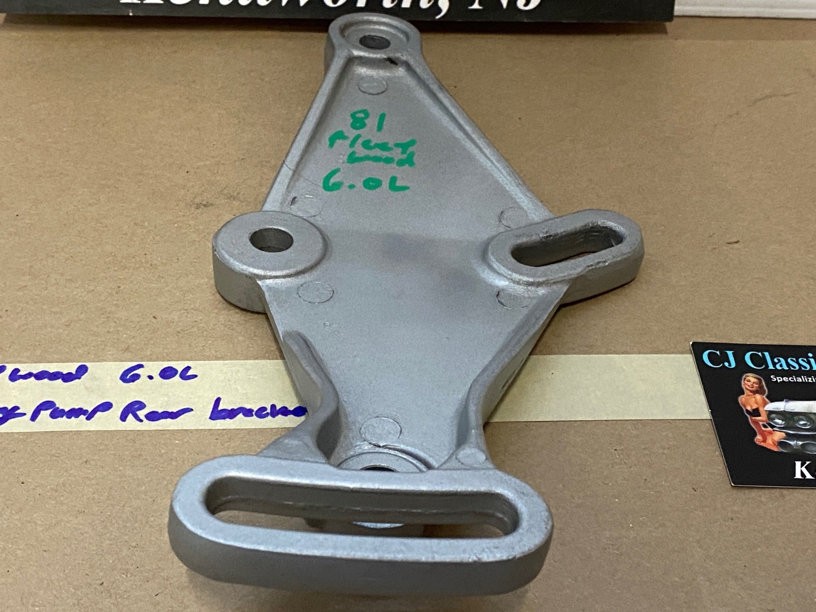 OEM 1981 1982 1983 1984 Cadillac Fleetwood 6.0L 368 Engine 1981 Deville Eldorado 6.0L 368 Engine POWER STEERING PUMP REAR ADJUSTING BRACKET #1619734 - Image 5