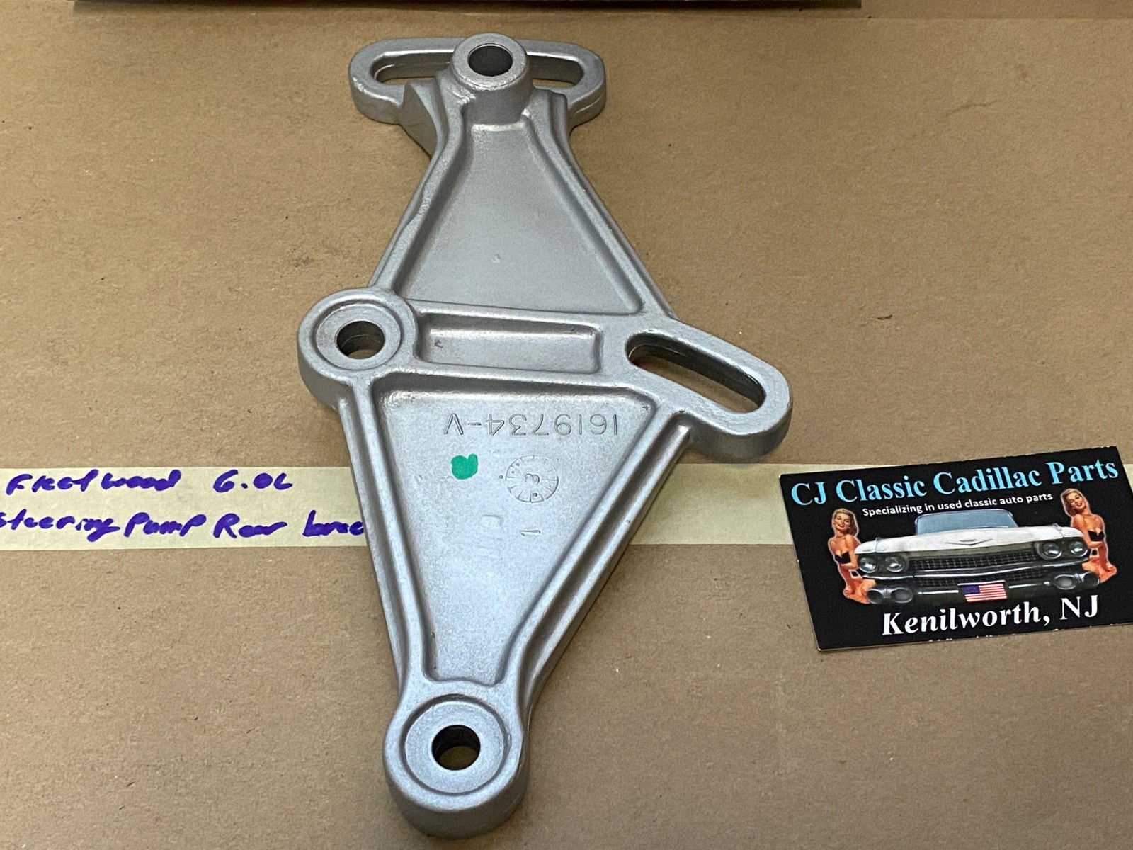 OEM 1981 1982 1983 1984 Cadillac Fleetwood 6.0L 368 Engine 1981 Deville Eldorado 6.0L 368 Engine POWER STEERING PUMP REAR ADJUSTING BRACKET #1619734 - Image 8