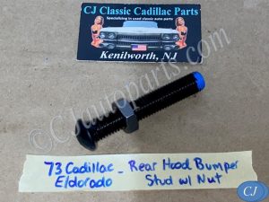 OEM 1971 1972 1973 1974 1975 1976 Cadillac Deville Fleetwood Calais Commrecial Chassis 1971 1972 1973 1974 1975 1976 1977 1978 Eldorado REAR HOOD BUMPER (ON COWL) STUD & NUT #1498473/#1609645