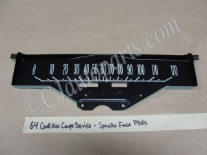 OEM 1963 1964 Cadillac Deville Eldorado Fleetwood DASH INSTRUMENT CLUSTER SPEEDOMETER FACE PLATE #6406064