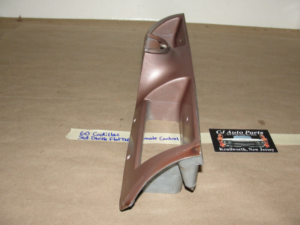 OEM 1960 Cadillac Deville Eldorado 1960 1961 1962 Series 75 Fleetwood FLAT TOP LOWER DASH ABOVE COLUMN CLIMATE CONTROL BEZEL TRIM #3511864 - Image 10